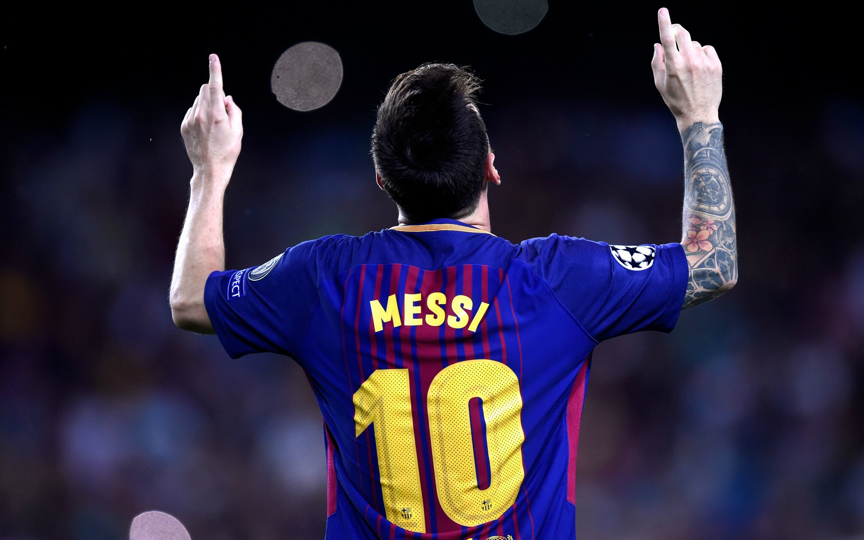 Lionel Messi: Argentinian football player, FC Barcelona, Has won a record six European Golden Shoes. 2880x1800 HD Background.