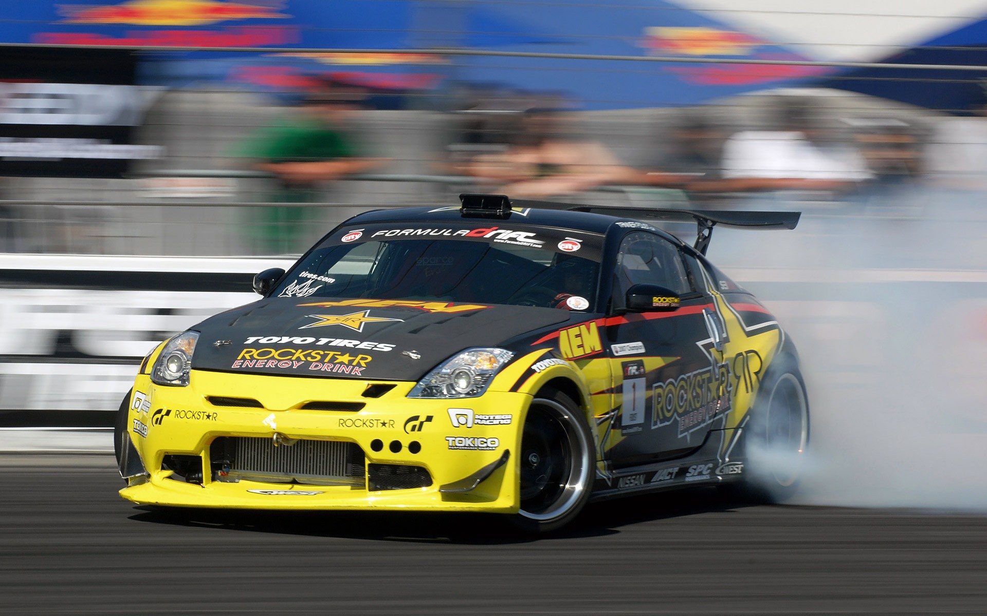 Drifting: Toyo Tires, Formula Drift - a United States-based motorsport series, Extreme driving. 1920x1200 HD Background.