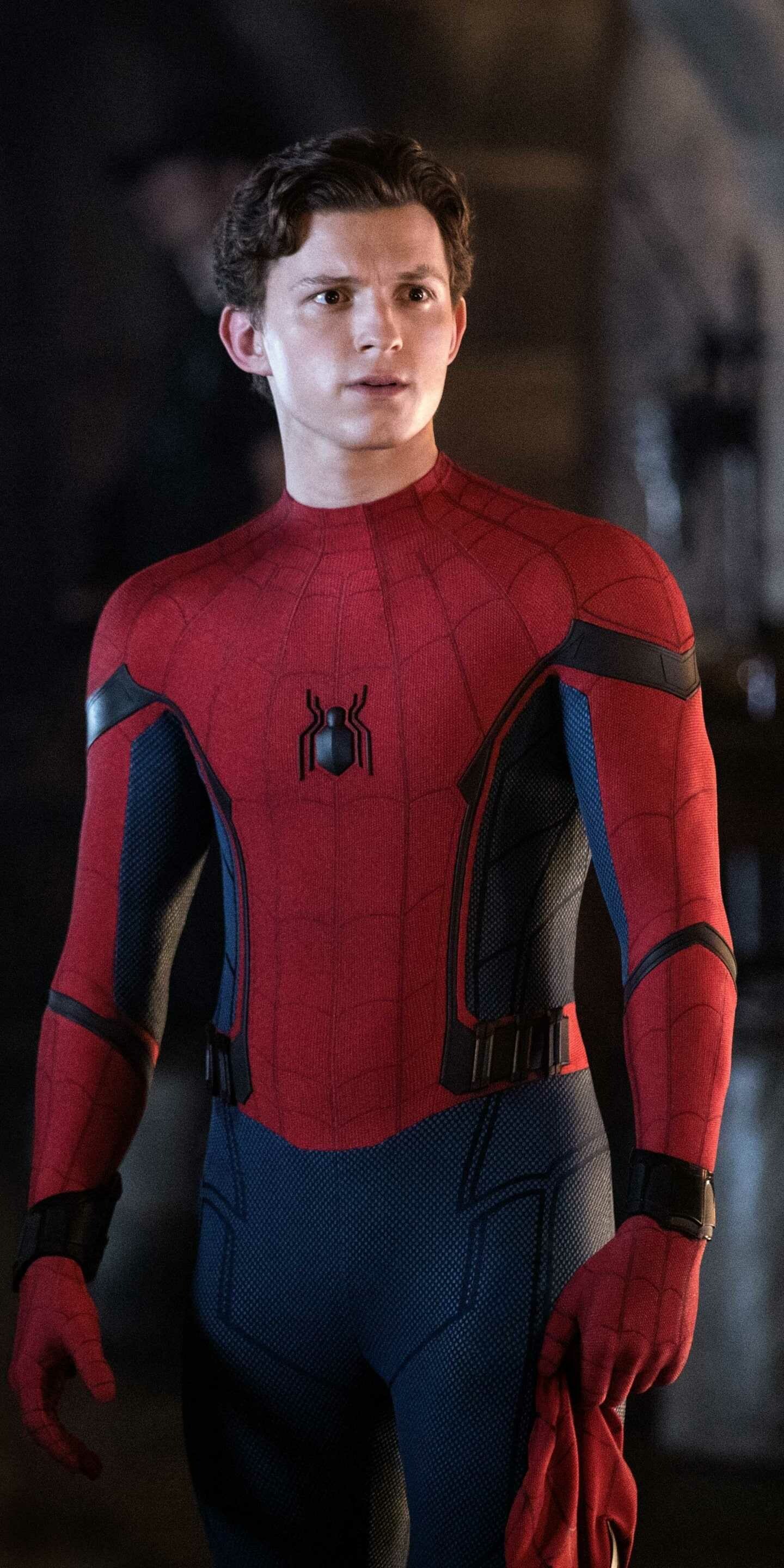 Tom Holland: Played Spider-Man in six Marvel Cinematic Universe (MCU) superhero films. 1440x2880 HD Background.