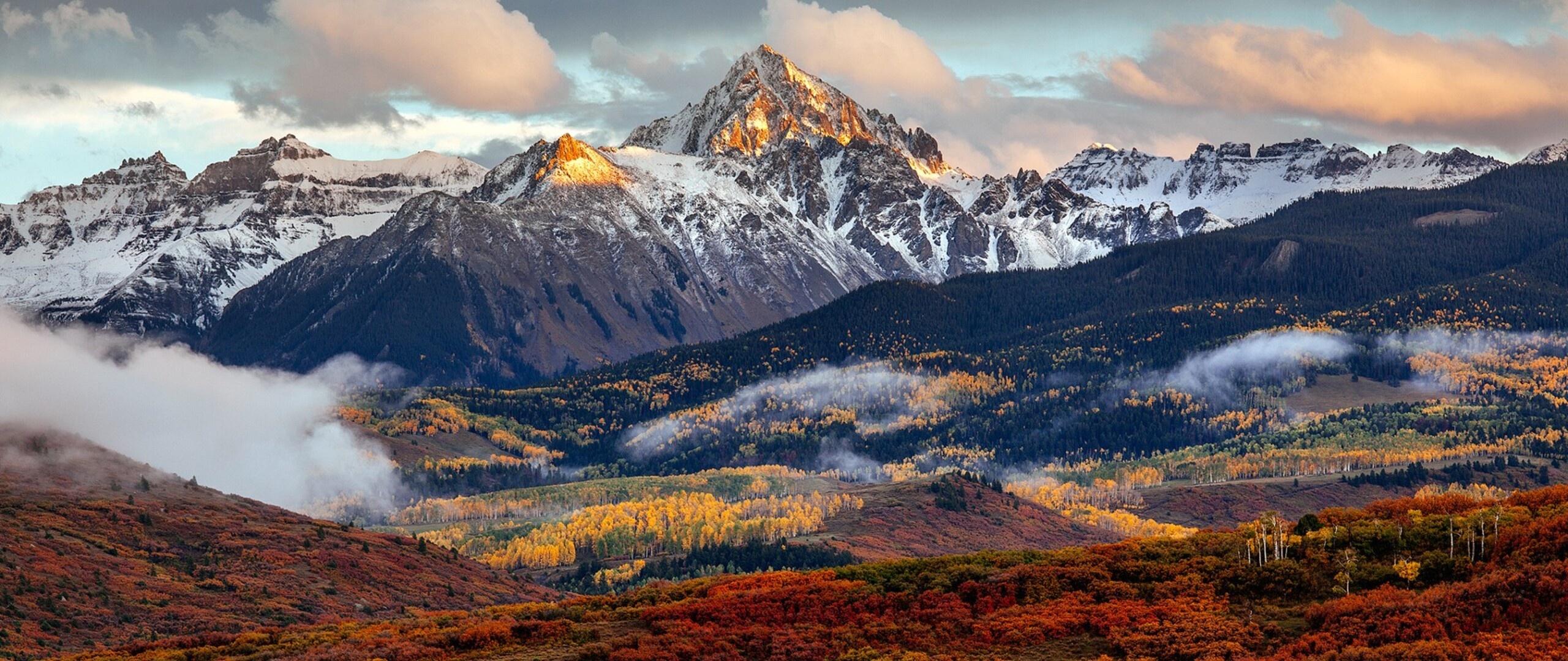 Colorado landscapes, Majestic mountains, Nature's beauty, Scenic views, 2560x1080 Dual Screen Desktop