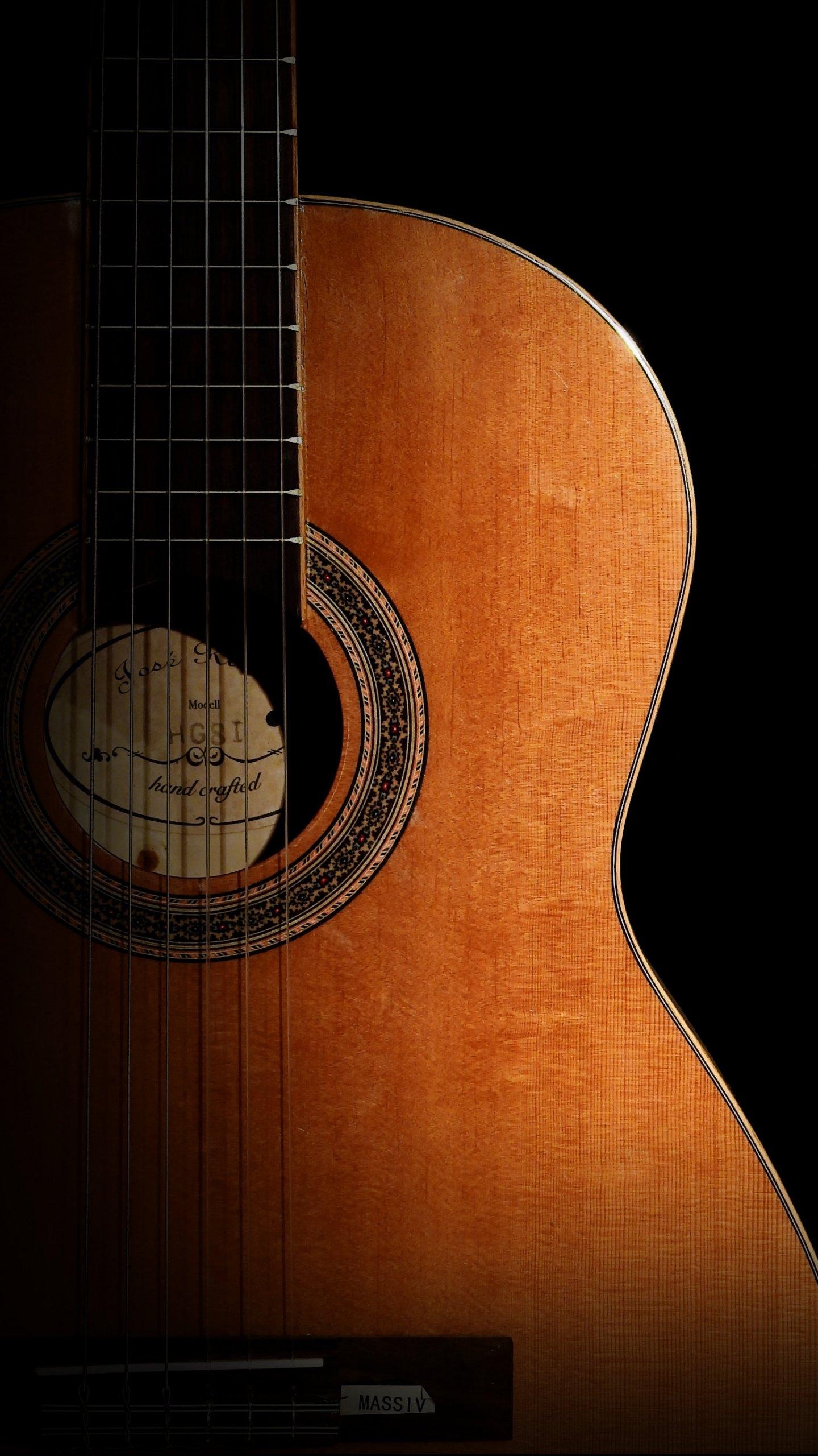 Acoustic Guitar, Cool guitar, Musical artistry, Melodic charm, 1440x2560 HD Handy