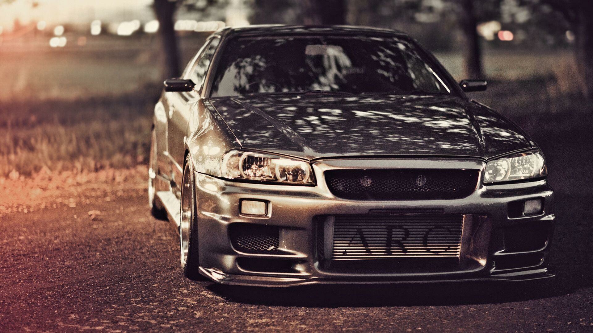 Nissan: R34 Skyline GT-R, Introduced in 1998, and was available from 1998 to 2002. 1920x1080 Full HD Wallpaper.