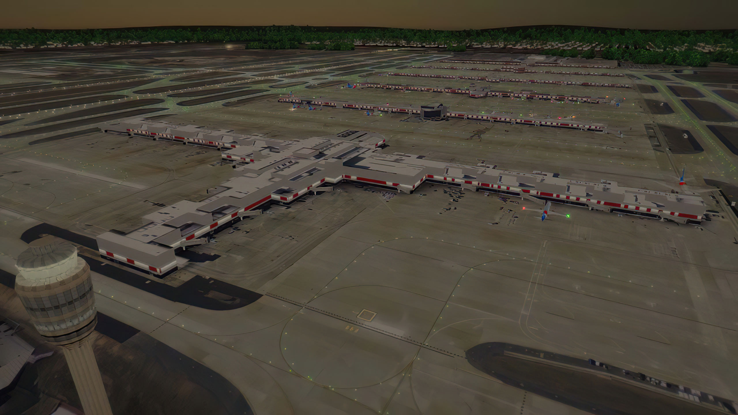 Hartsfield-Jackson Atlanta International Airport, Tower 3D expansion, Feelthere simulation game, Aviation enthusiasts, 2560x1440 HD Desktop