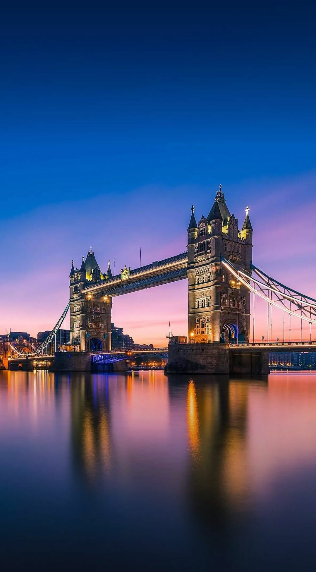 Tower Bridge: Opens its bascules 800 times a year, UK. 1080x1960 HD Background.