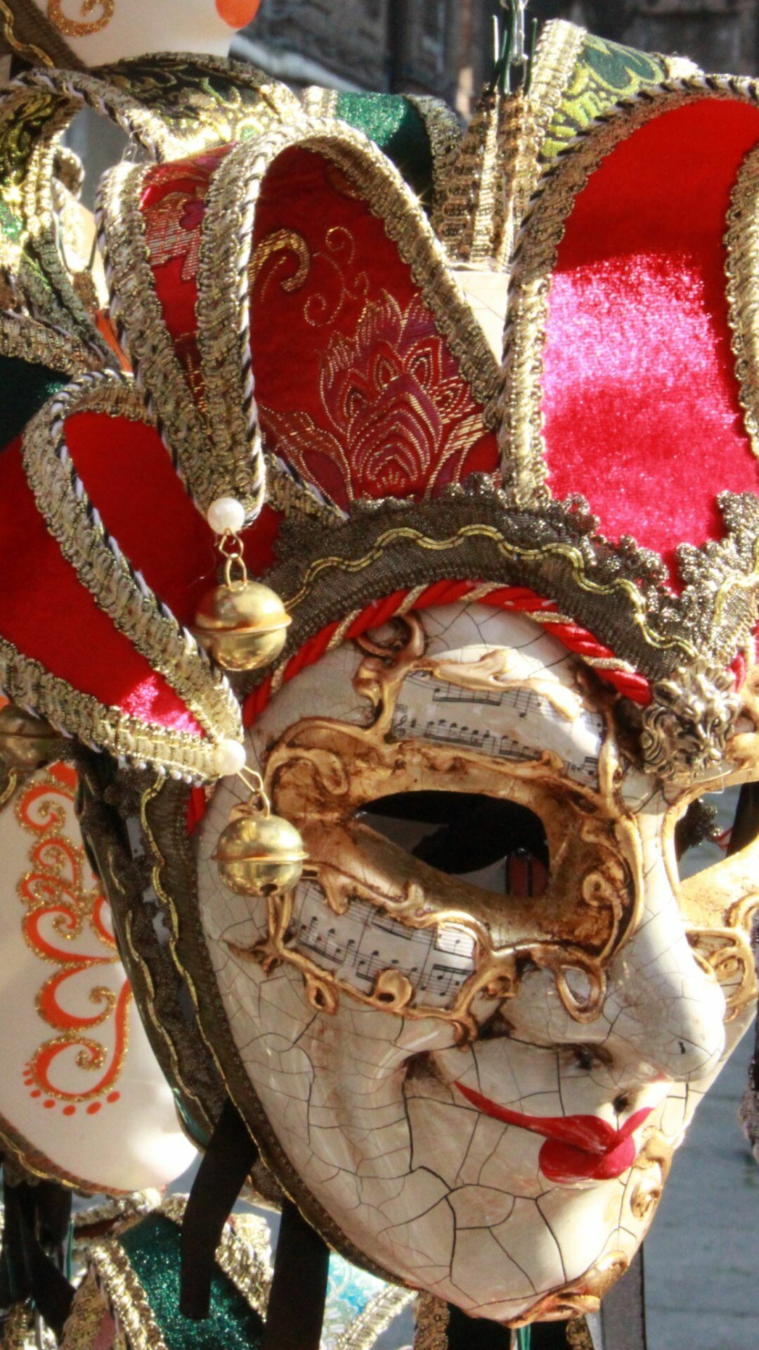 Carnival: Public festival, Elaborate mask, worn to protect the identity of the wearer. 1080x1920 Full HD Wallpaper.