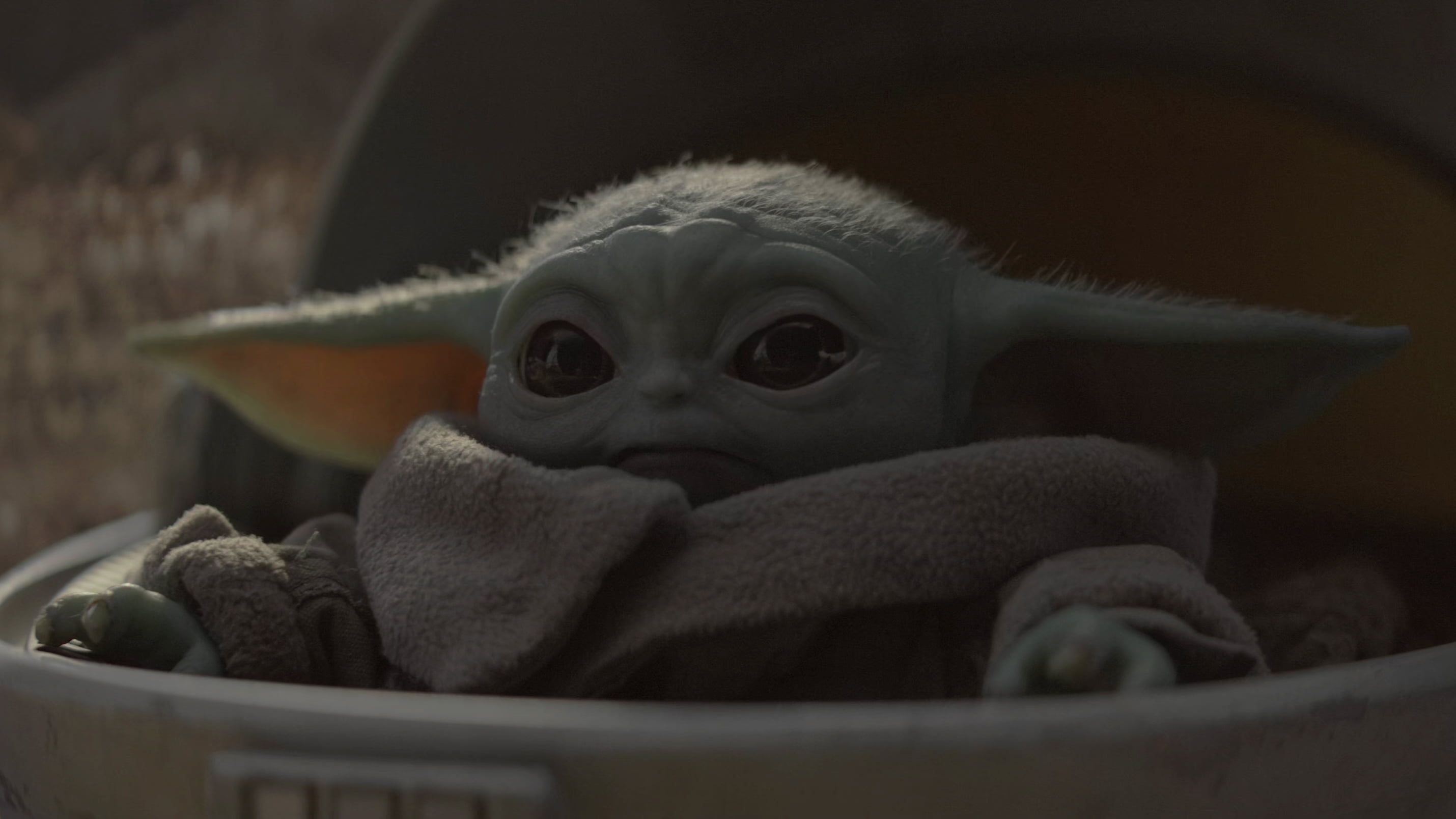 The Mandalorian Baby Yoda, 2K wallpaper, Film character, Star Wars background, 2860x1610 HD Desktop