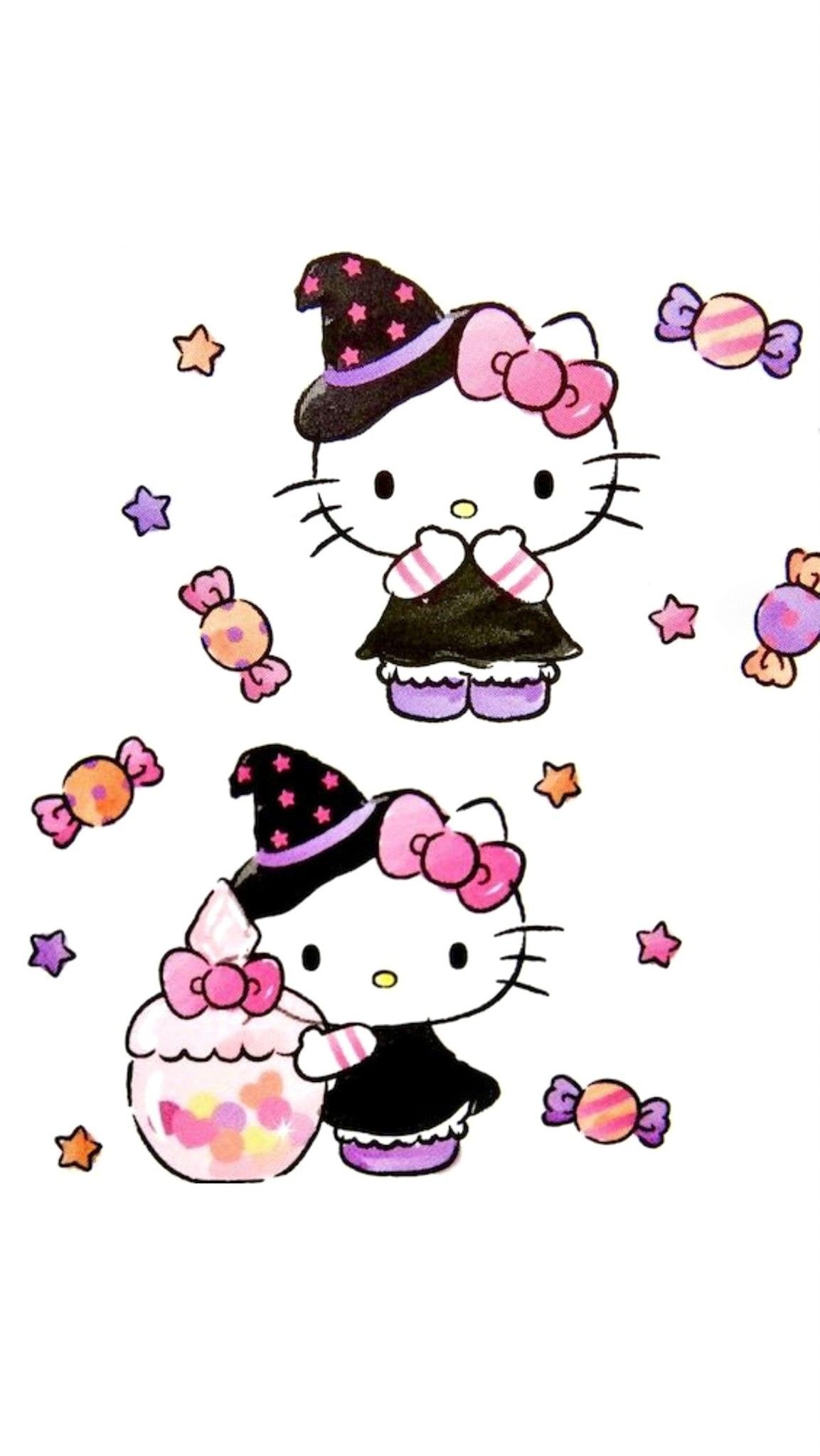 Candies, Hello Kitty Halloween Wallpaper, 1160x2050 HD Handy