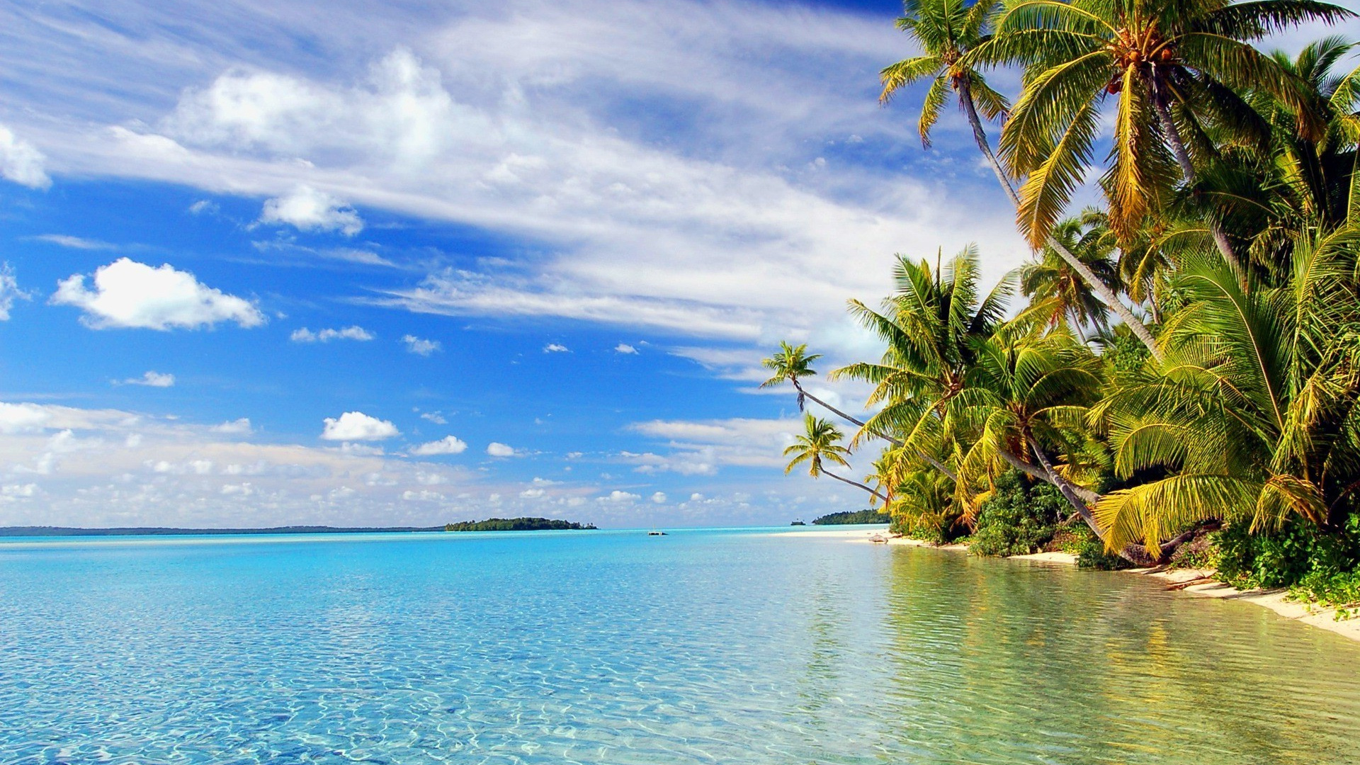 Lagoon Cook Islands, Desktop backgrounds, HD wallpaper, Lagoon views, 1920x1080 Full HD Desktop