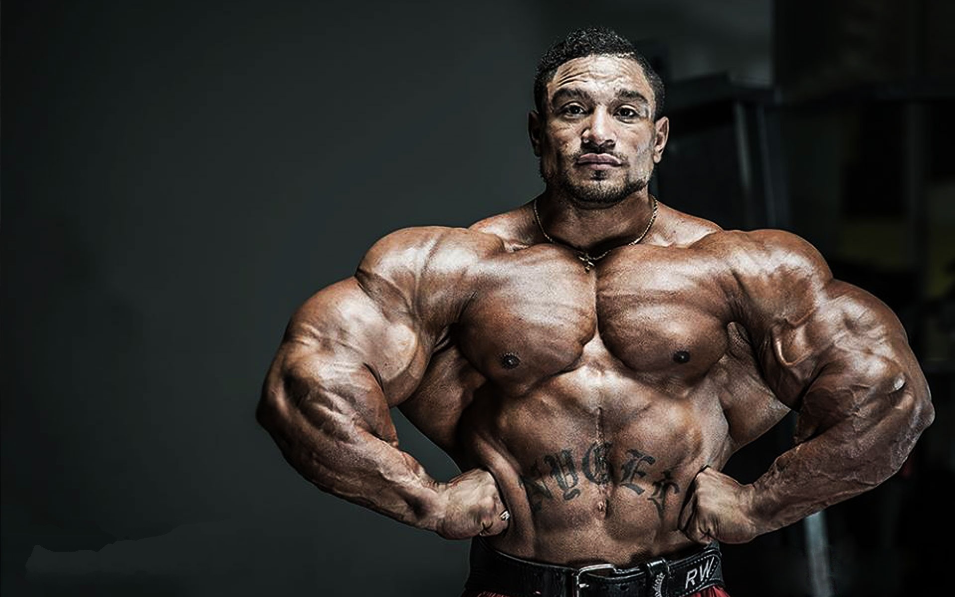 Bodybuilding: The activity of doing exercises regularly in order to make muscles grow bigger, Roelly Winklaar. 1920x1200 HD Wallpaper.