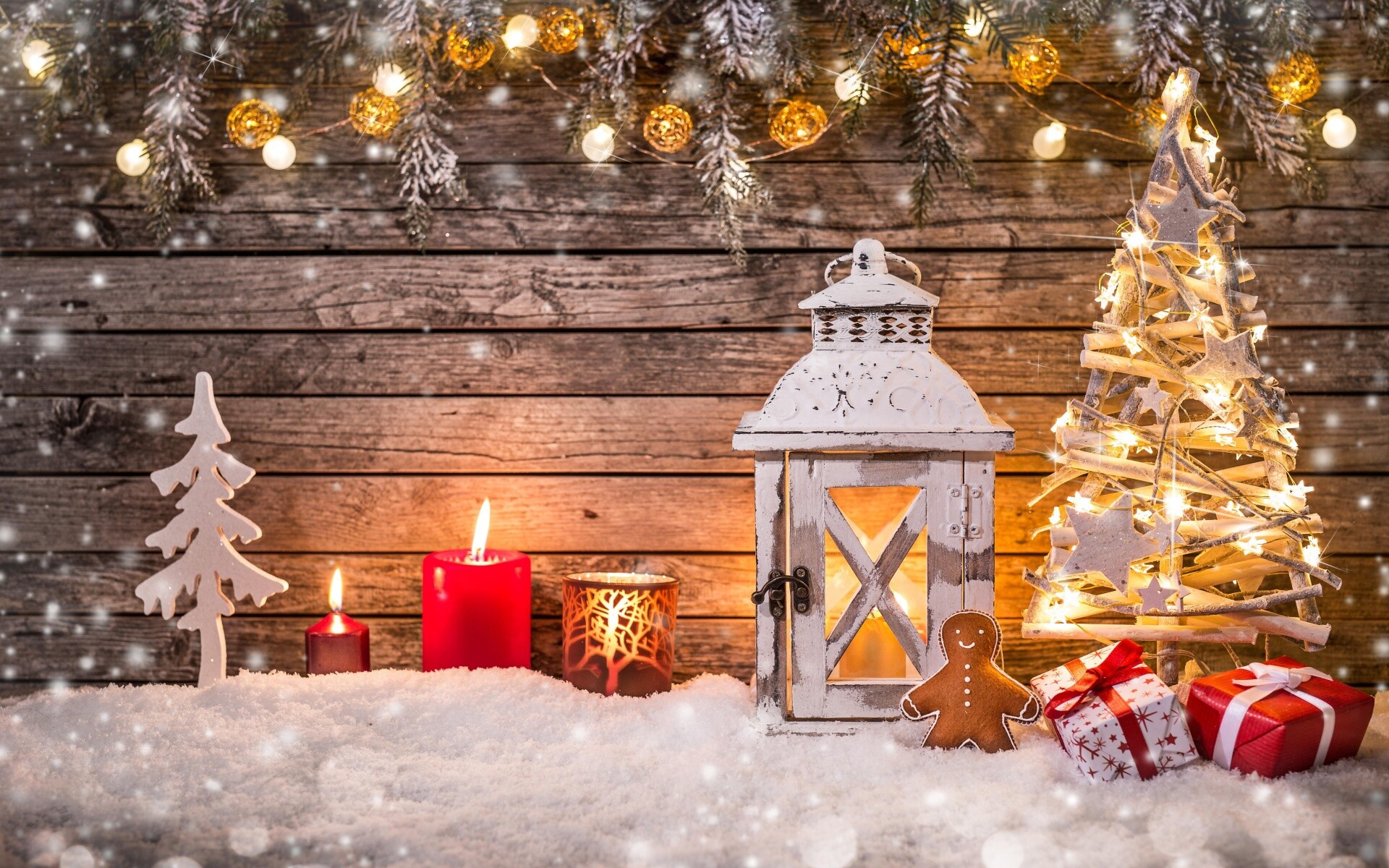 Decorations: Beautifully Embellished Home At Christmas. 1920x1200 HD Background.