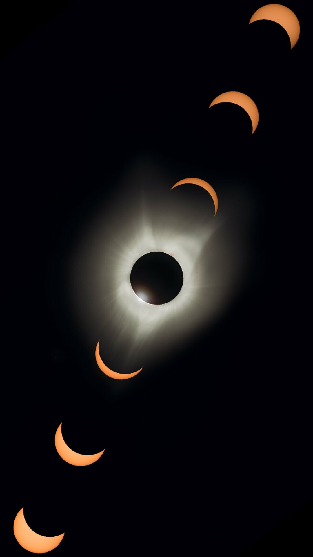 Phases, Solar Eclipse Wallpaper, 1080x1920 Full HD Phone