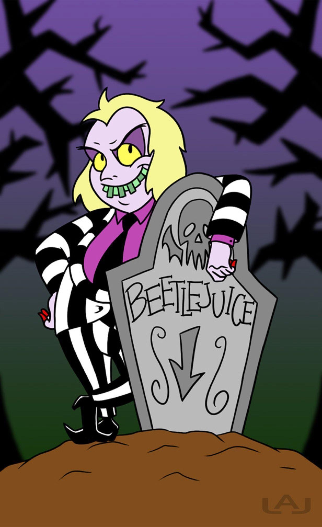 Beetlejuice (Cartoon): A ghost and the main and title character of the show, Voiced by Stephen Ouimette. 1240x2020 HD Wallpaper.