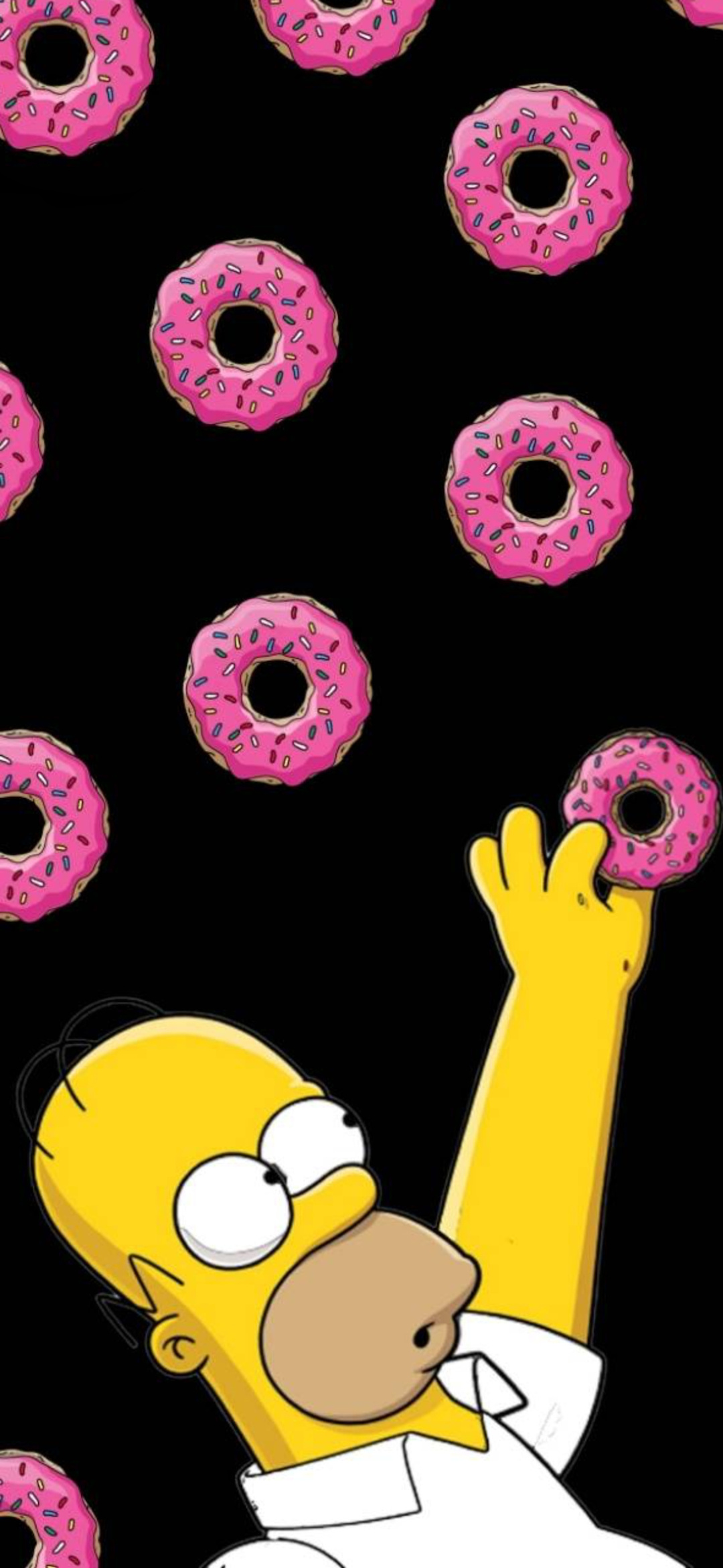 Homer Simpson donut, Pixel 4a wallpaper, 1080x2340 HD Phone