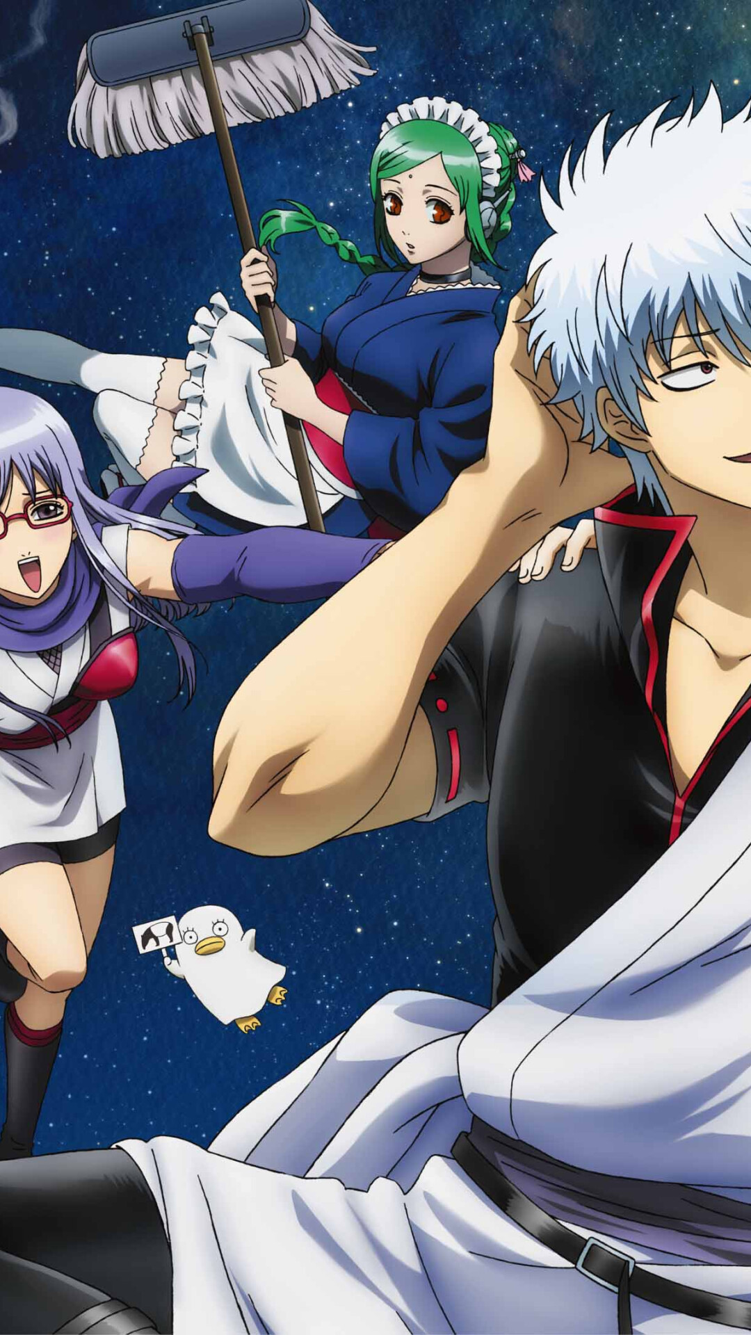 Gintama (TV Series): The series based on the manga premiered in 2011, Anime characters, TV Tokyo, 2011. 1080x1920 Full HD Wallpaper.