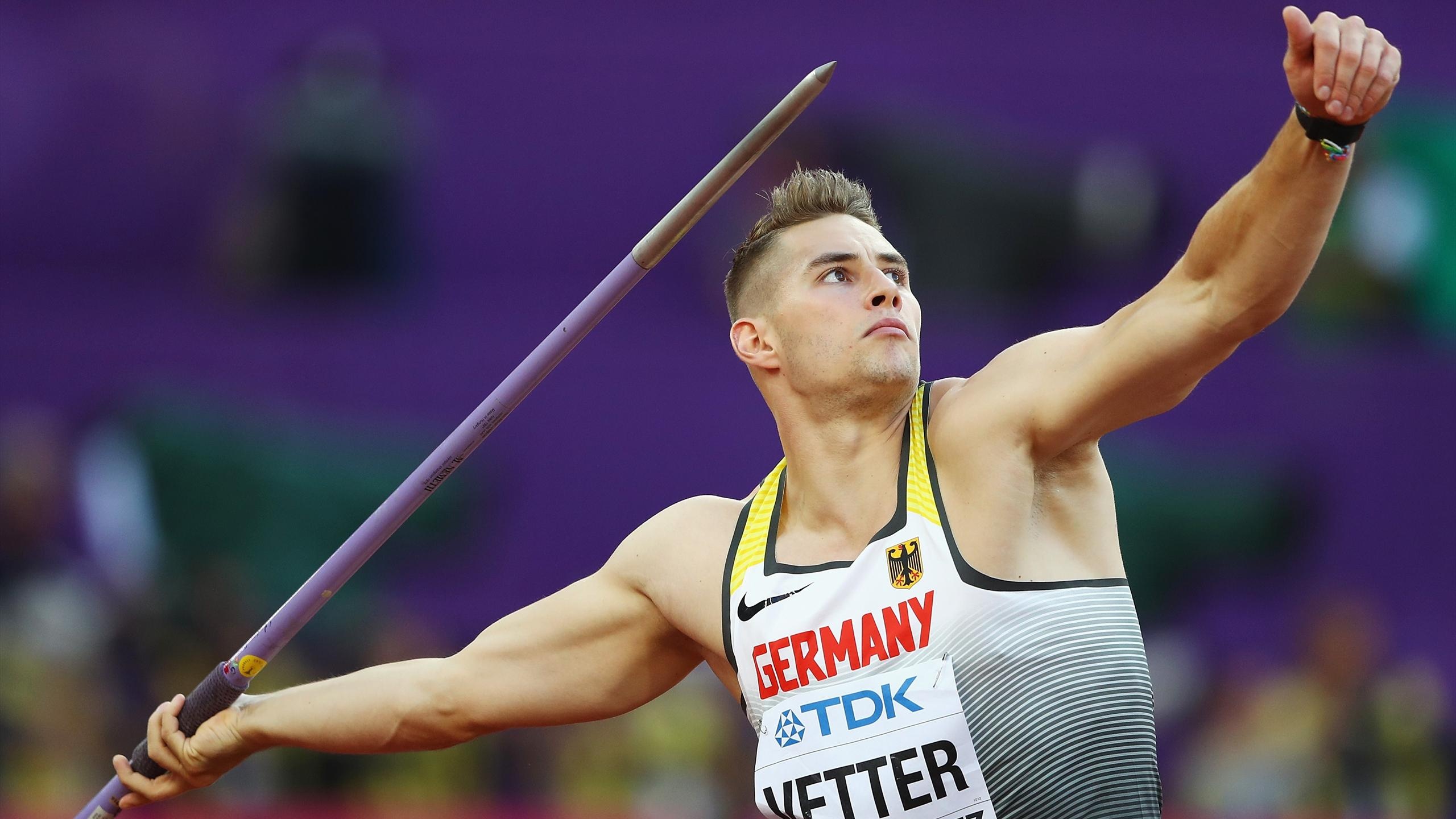 Johannes Vetter, Javelin throw, German athlete, Showdown, 2560x1440 HD Desktop