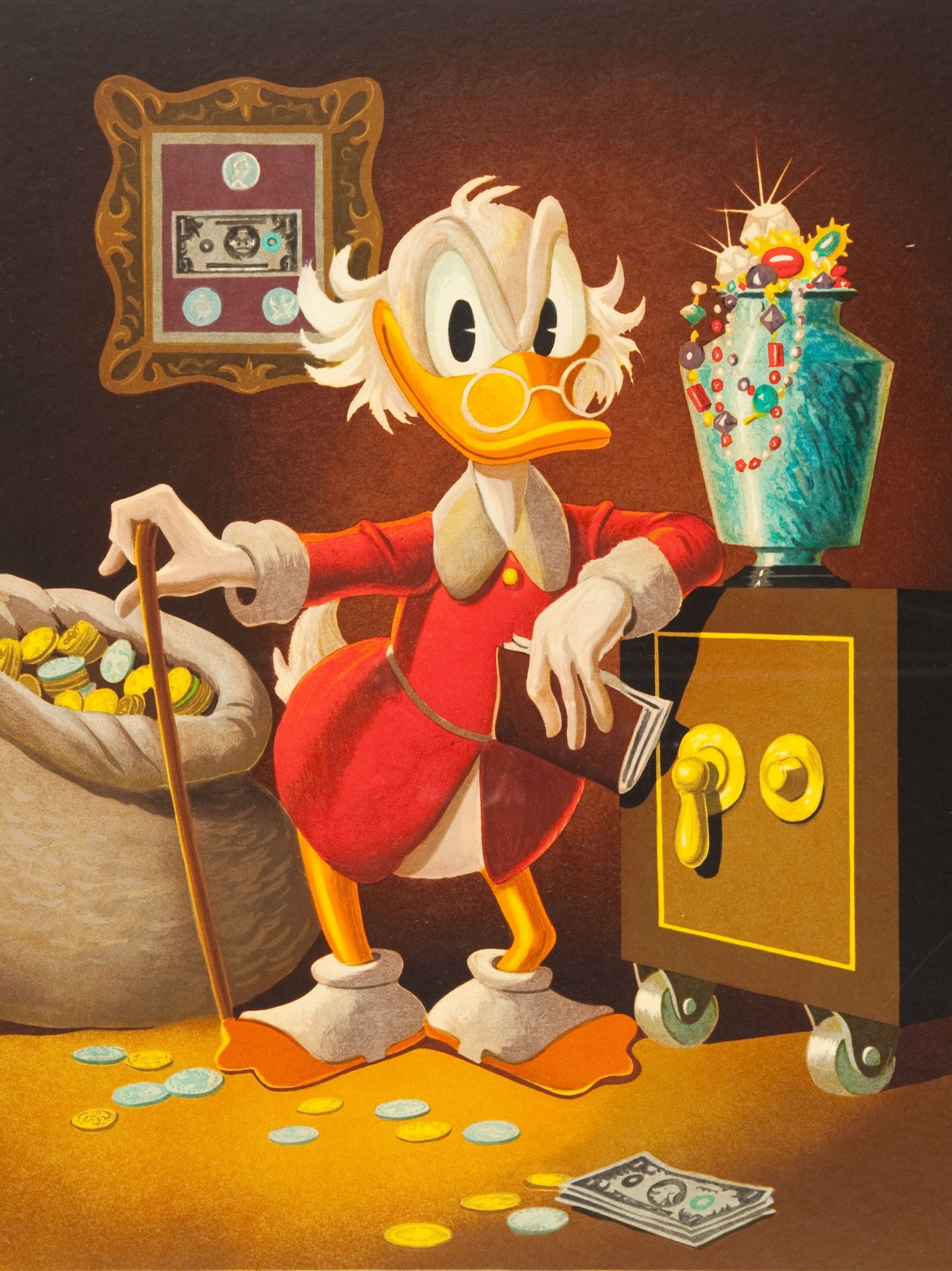 Scrooge McDuck, Animation, HD backgrounds, 2050x2740 HD Phone