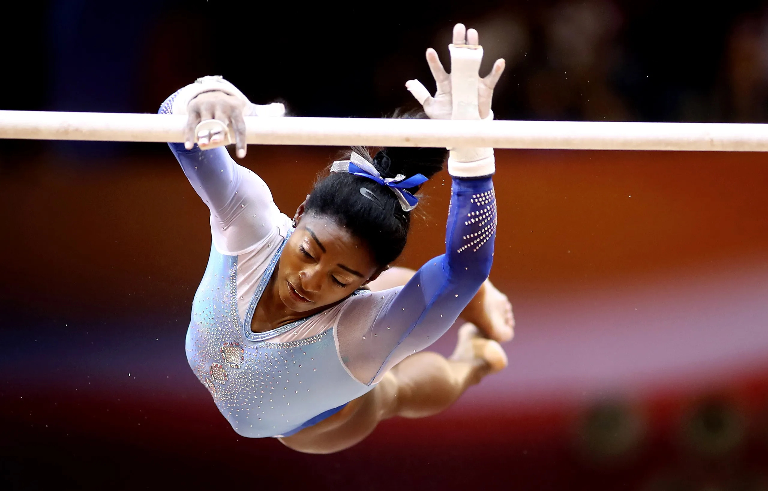 Uneven Bars: Simone Arianne Biles, Gymnastics World Championships, The most Olympic medals. 2560x1640 HD Background.