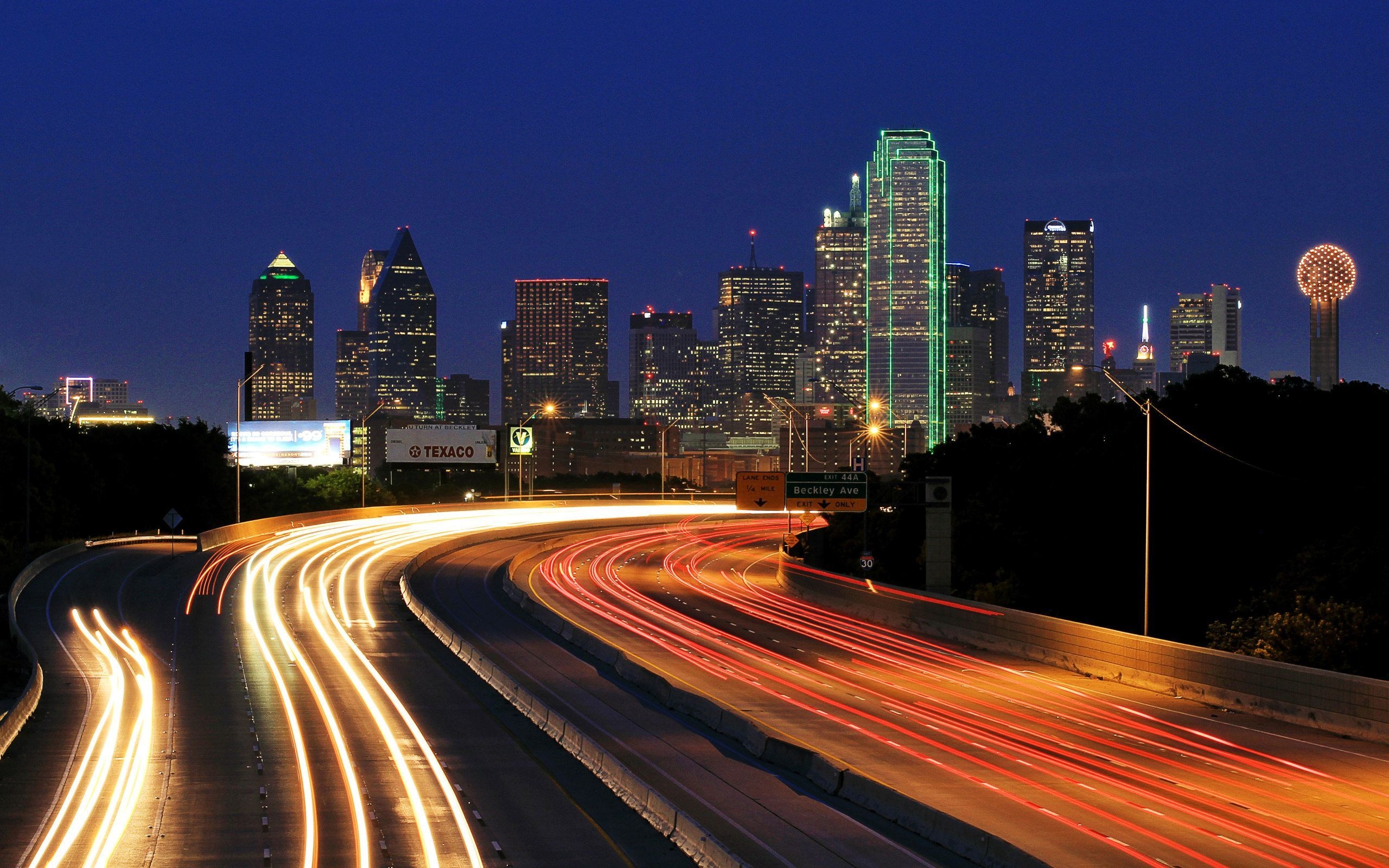 Dallas 4K Wallpapers, Breathtaking Night Skyline, Cityscape Wonder, 2560x1600 HD Desktop