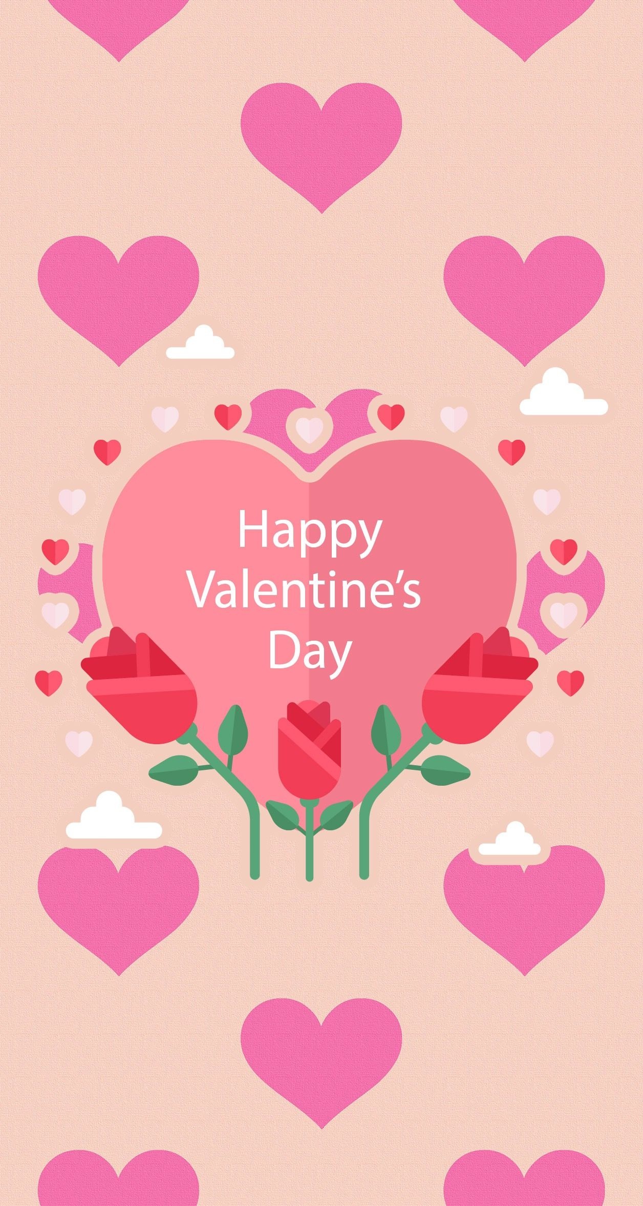 Roses, Hello Kitty Valentine's Day Wallpaper, 1260x2360 HD Handy