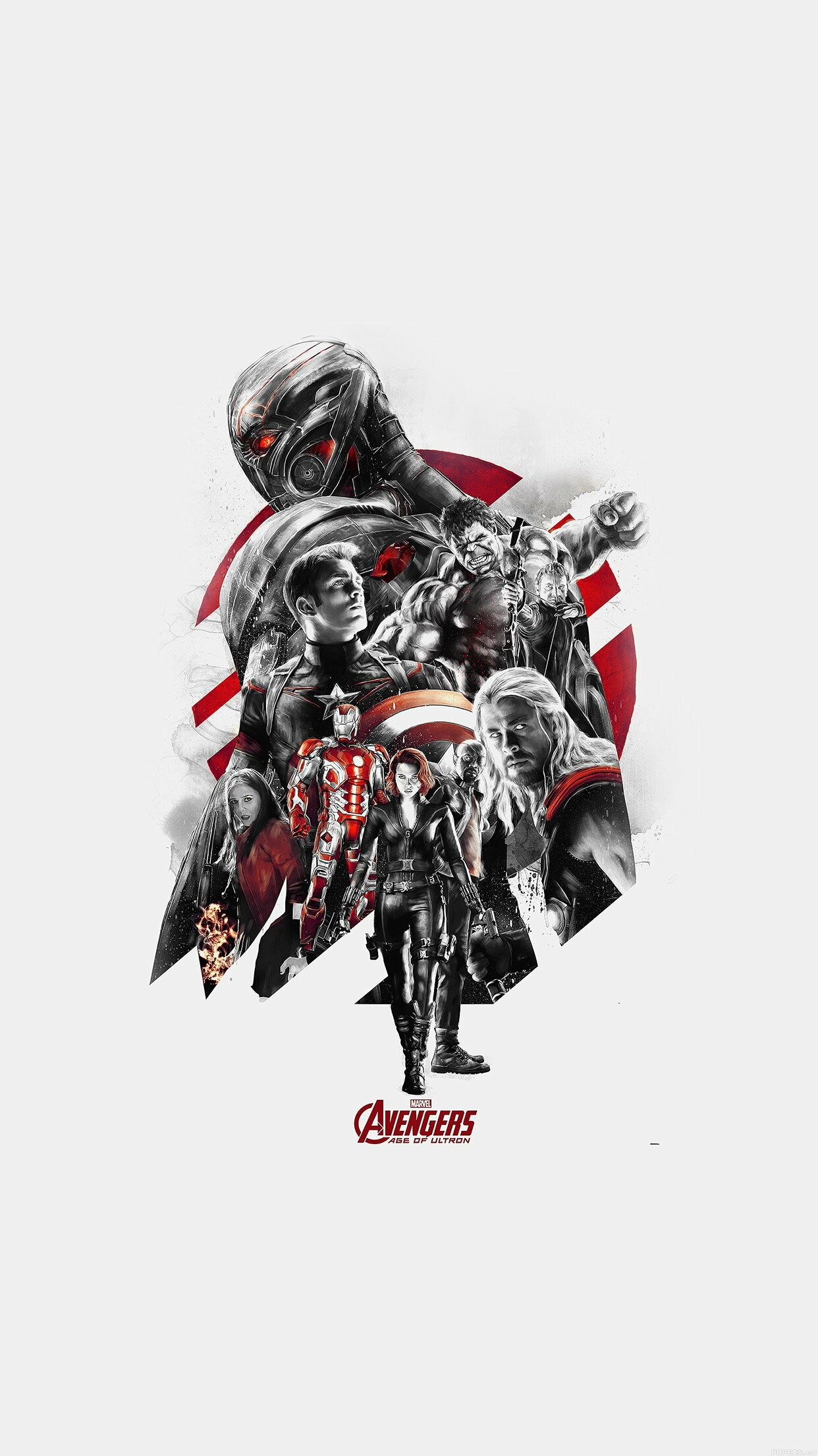 Avengers: Age of Ultron, 2015, Movie Poster. 1250x2210 HD Background.
