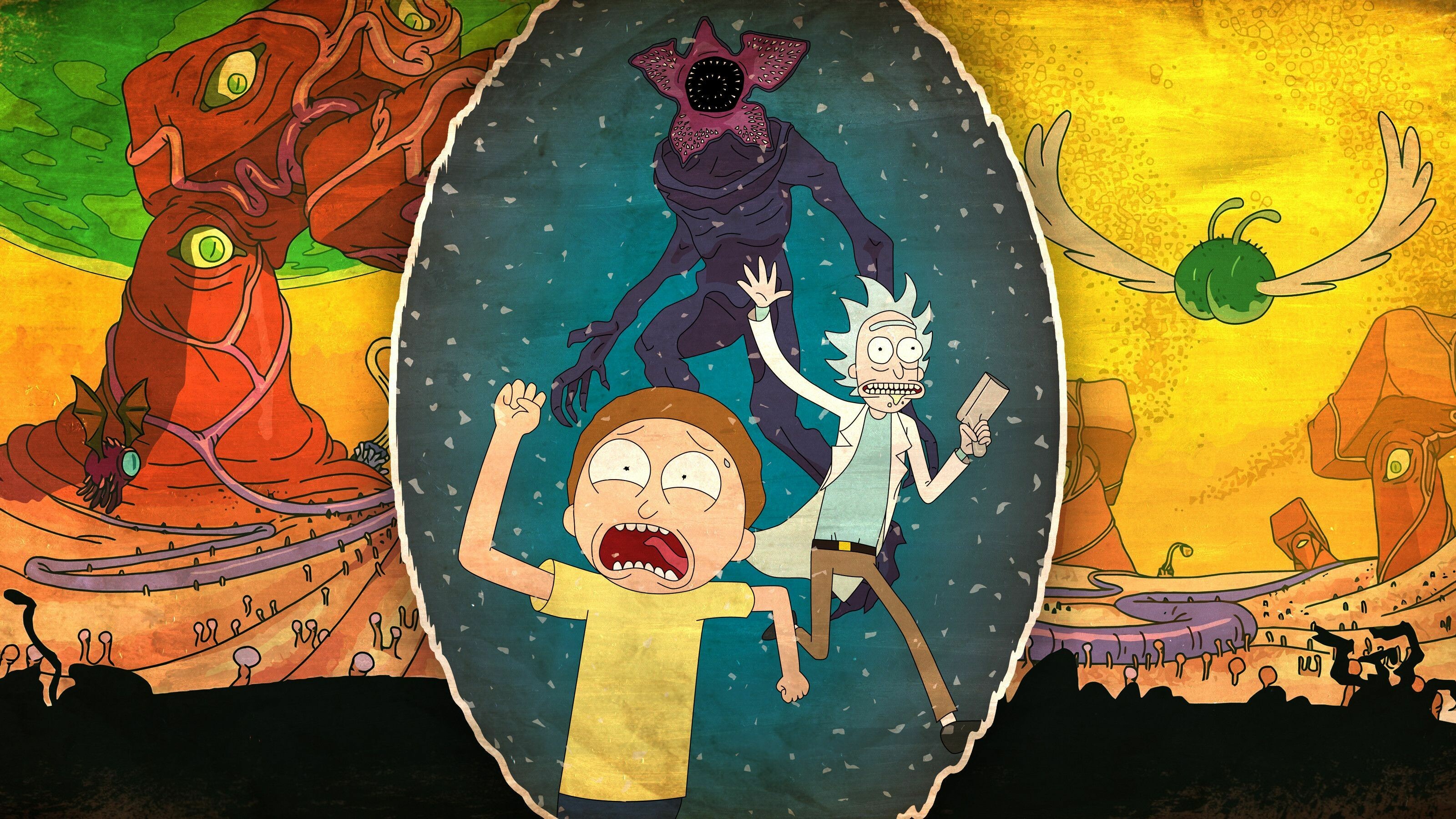 Rick and Morty: The series has been nominated for three Primetime Emmy Awards for Outstanding Animated Program. 3200x1800 HD Background.