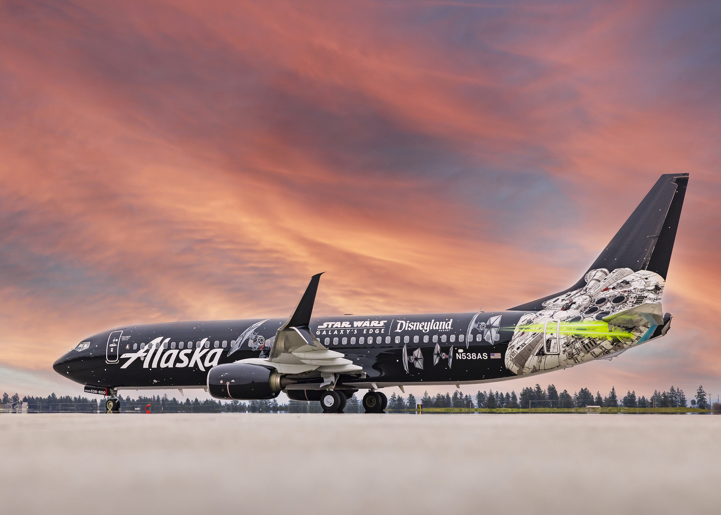 Alaska Airlines, Star Wars Day, New wrap, Celebratory, 3000x2150 HD Desktop