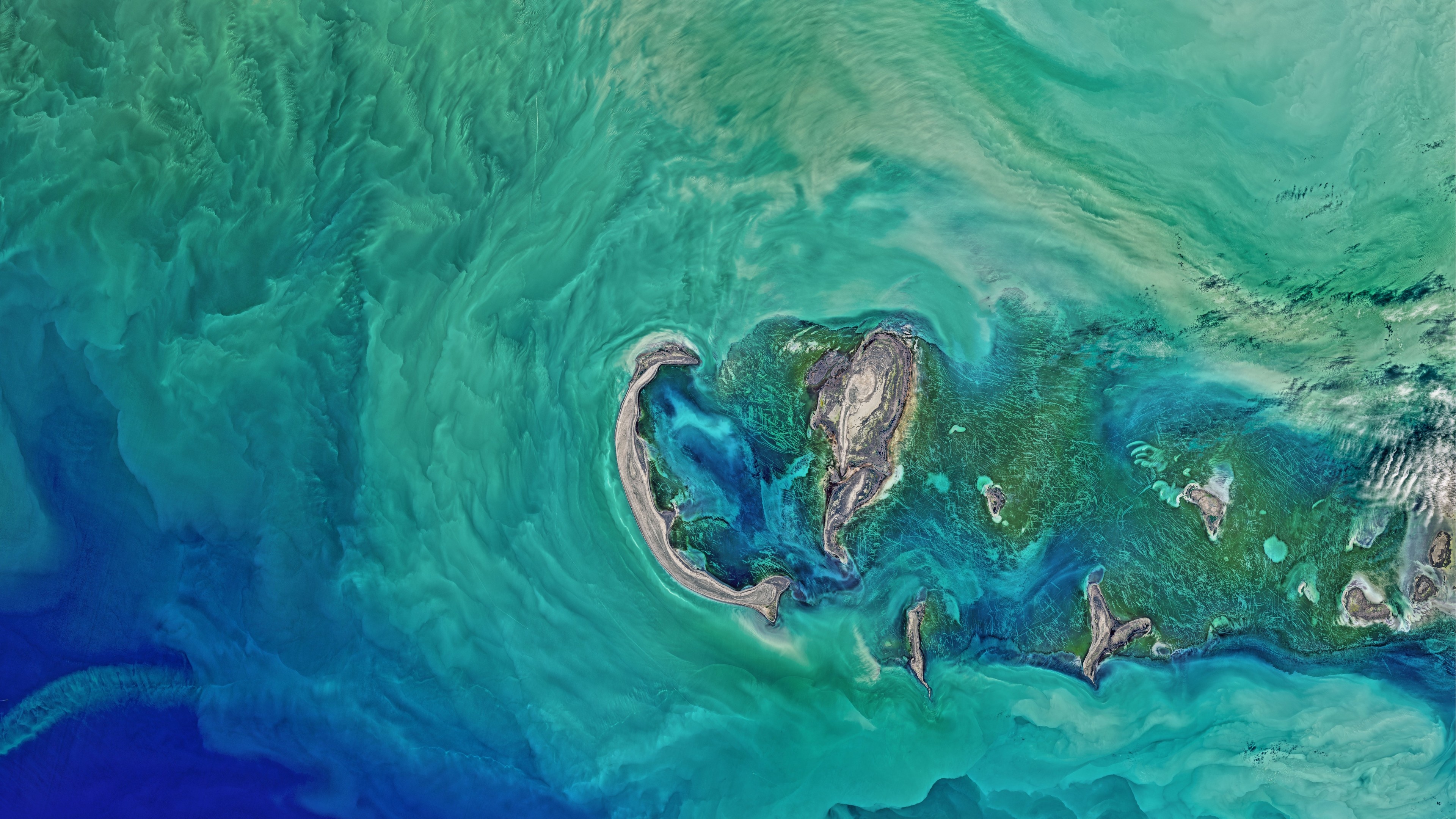 Caspian Sea, North region, NASA wallpaper, 4K, 3840x2160 4K Desktop