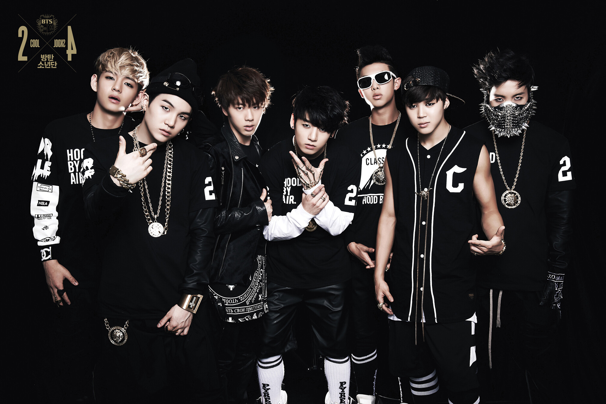 K-Pop: 2 COOL 4 SKOOL, BTS, The Bangtan Boys, A South Korean boy band. 2020x1350 HD Background.