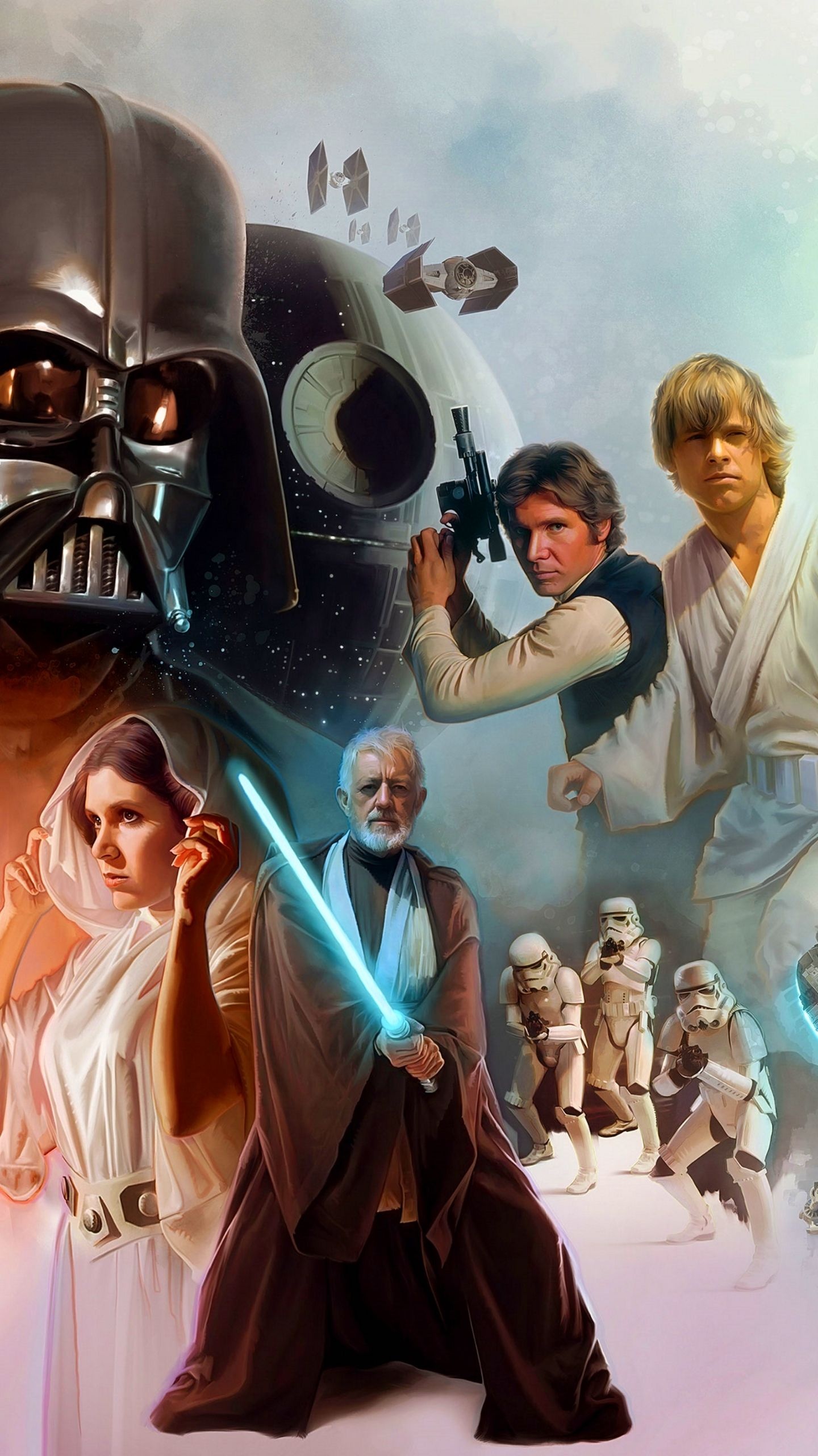 Princess Leia: Han's love interest, Vader's daughter. 1440x2560 HD Wallpaper.