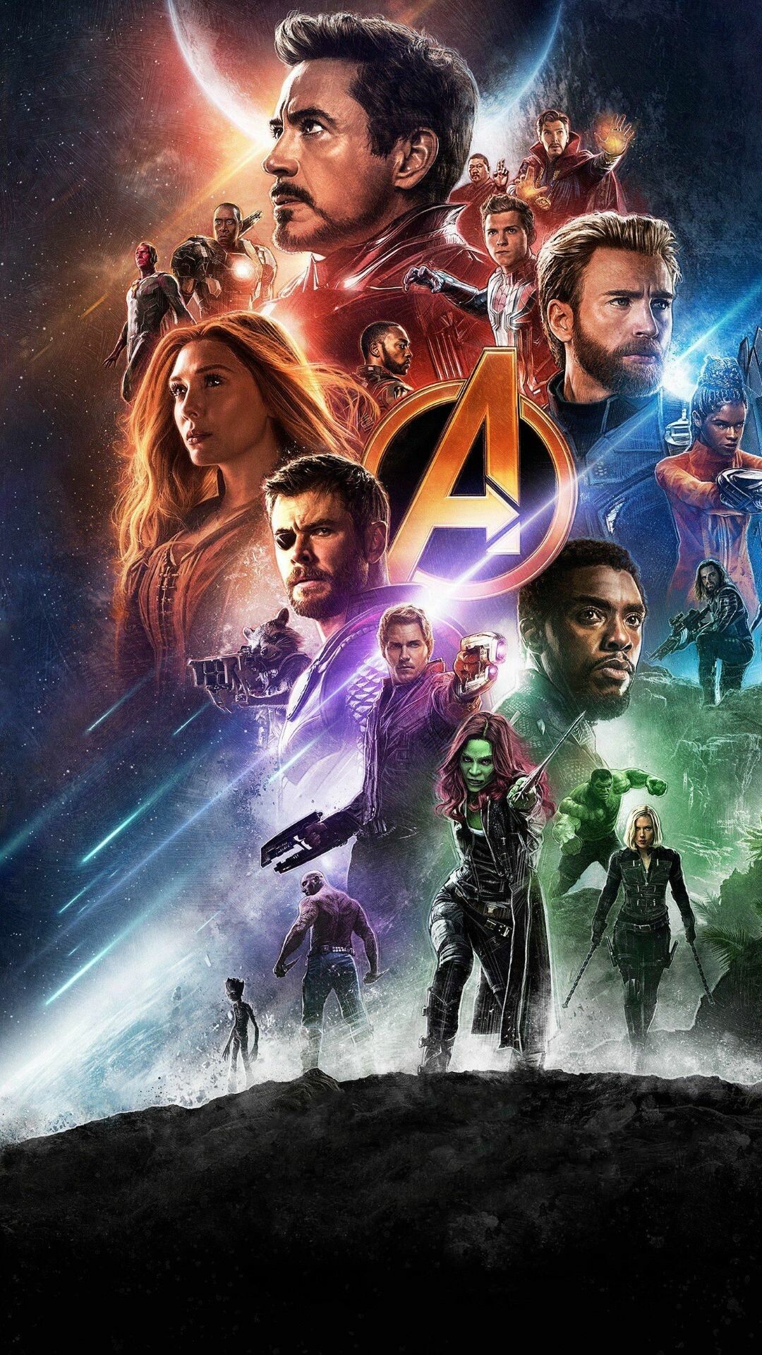 Avengers: Infinity War, 2018, Poster, MCU. 1080x1920 Full HD Background.