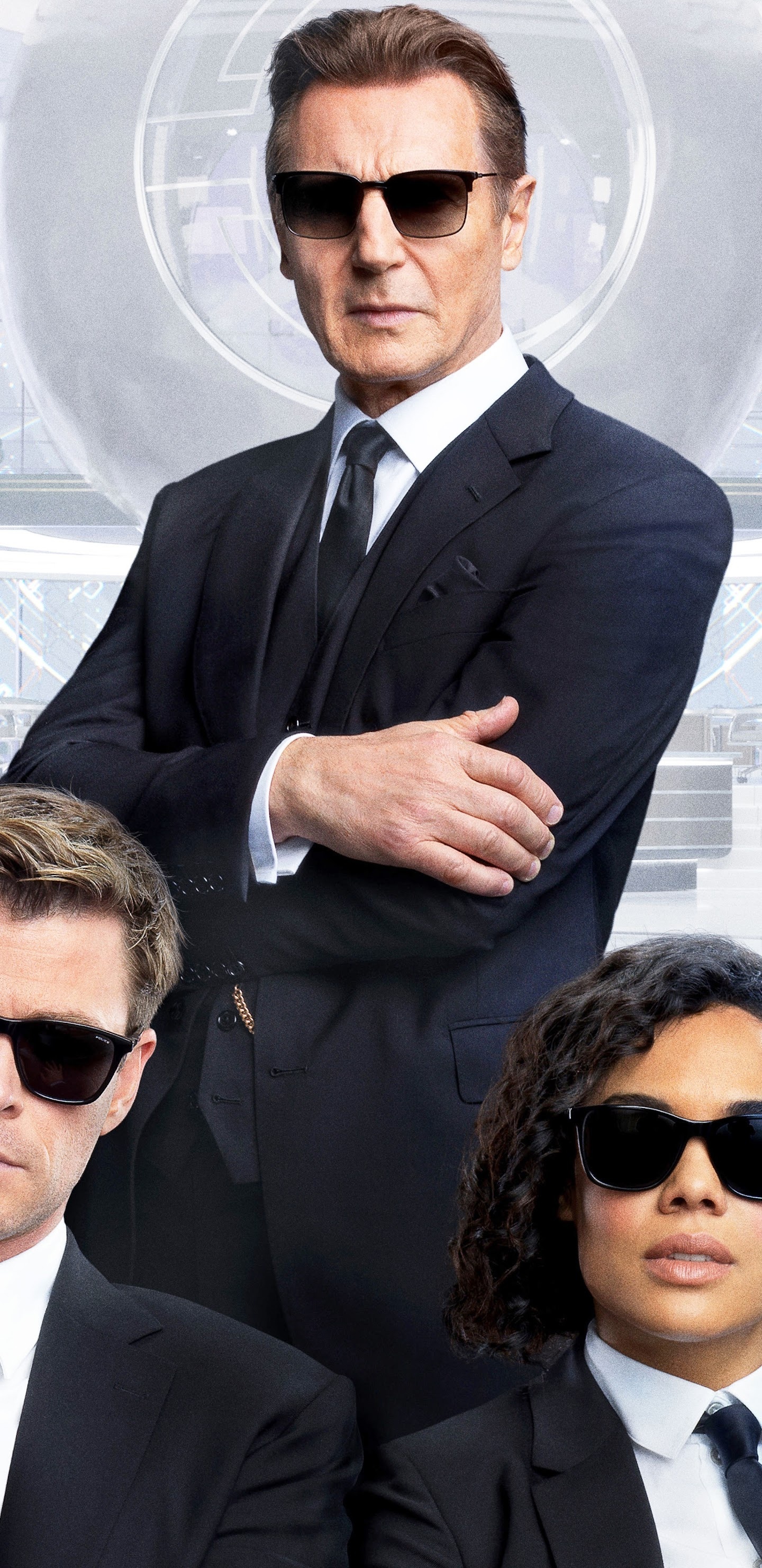 Liam Neeson, Men in Black International cast, 1440x2960 HD Phone