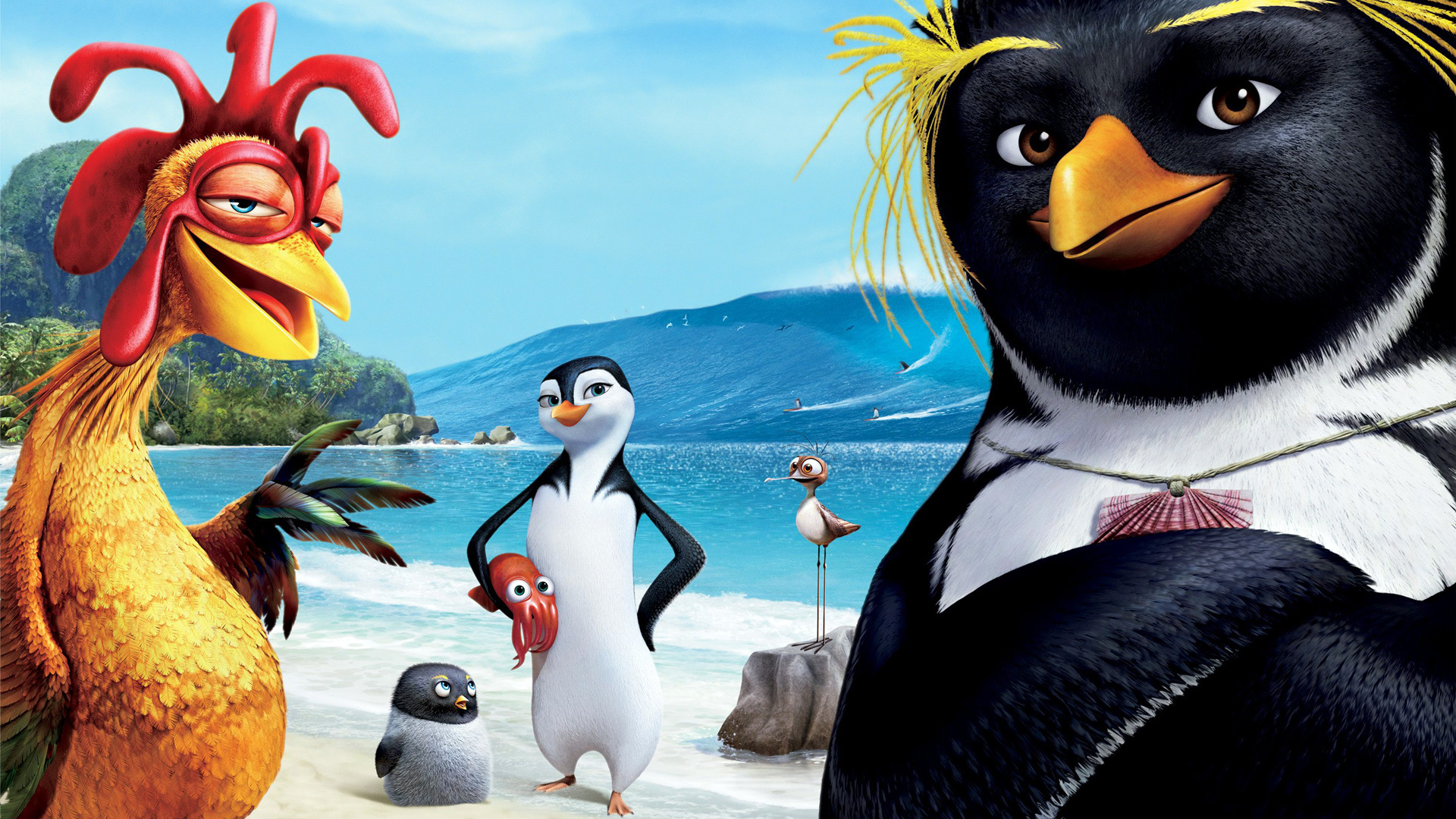 Surf's Up Animation, Movie Direction, Columbia Pictures, Zooscope, 1920x1080 Full HD Desktop