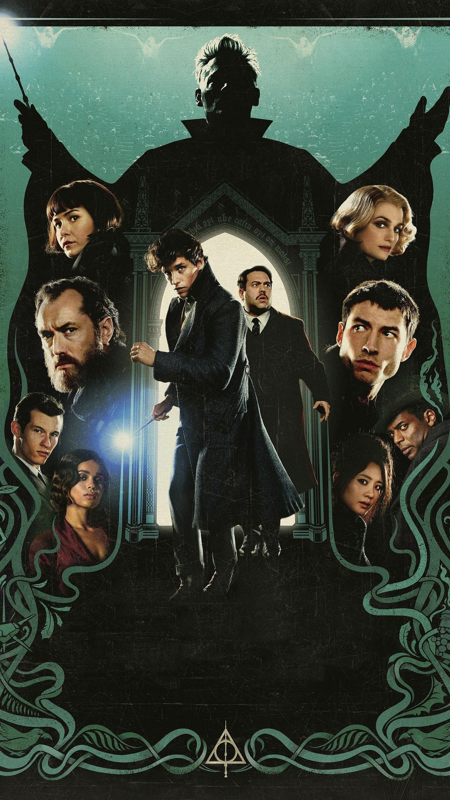 Fantastic Beasts, Crimes of Grindelwald, Phone wallpaper, Movie poster, 1540x2740 HD Handy