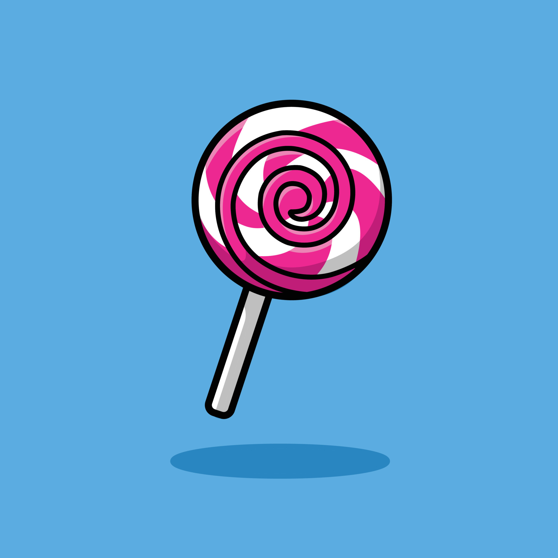 Artistic lollipop illustration, Colorful candy creation, Sweet inspiration, Vibrant design, 1920x1920 HD Phone