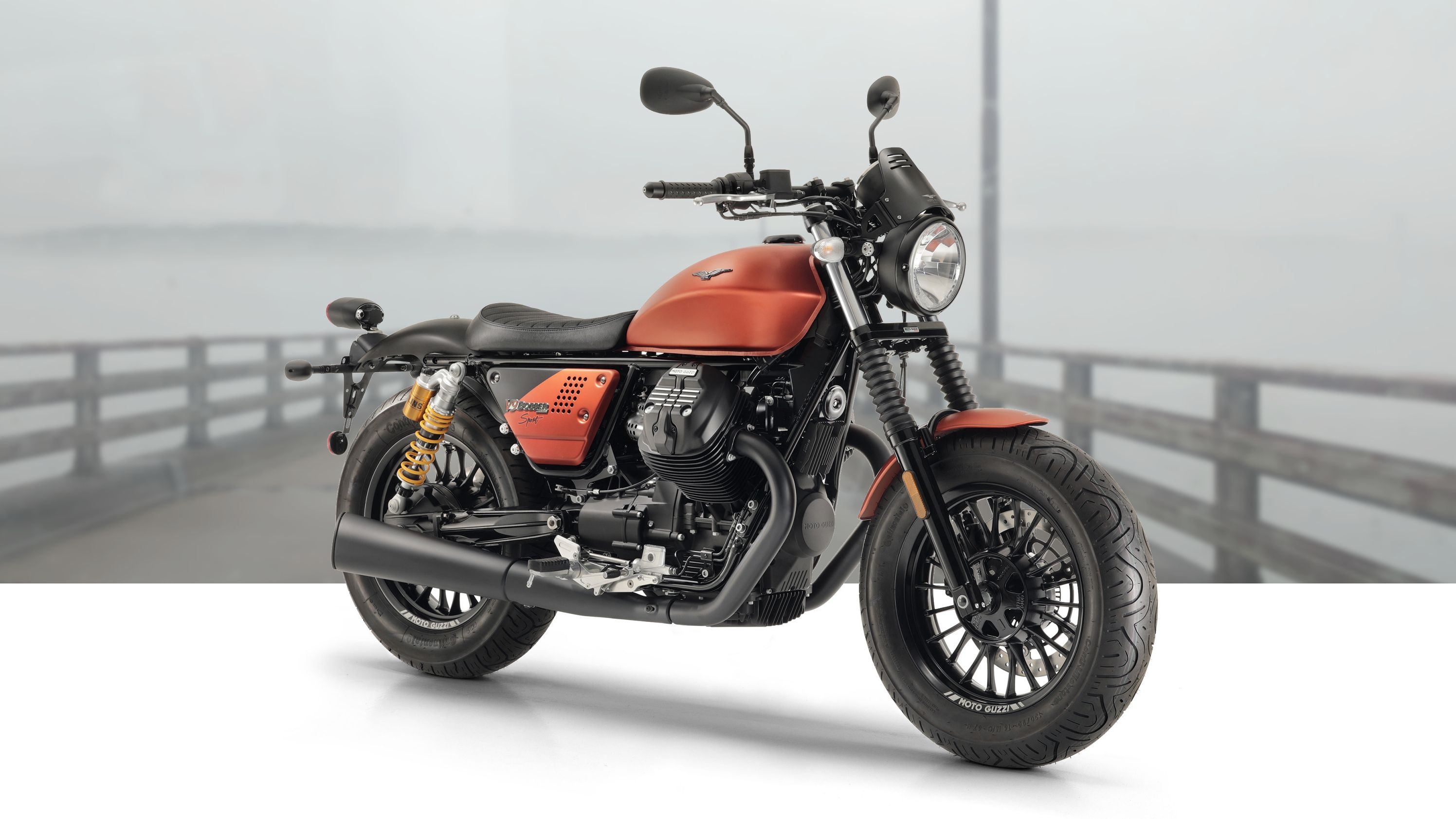 Moto Guzzi V9, 2019 model, Bobber motorcycle, 3000x1690 HD Desktop