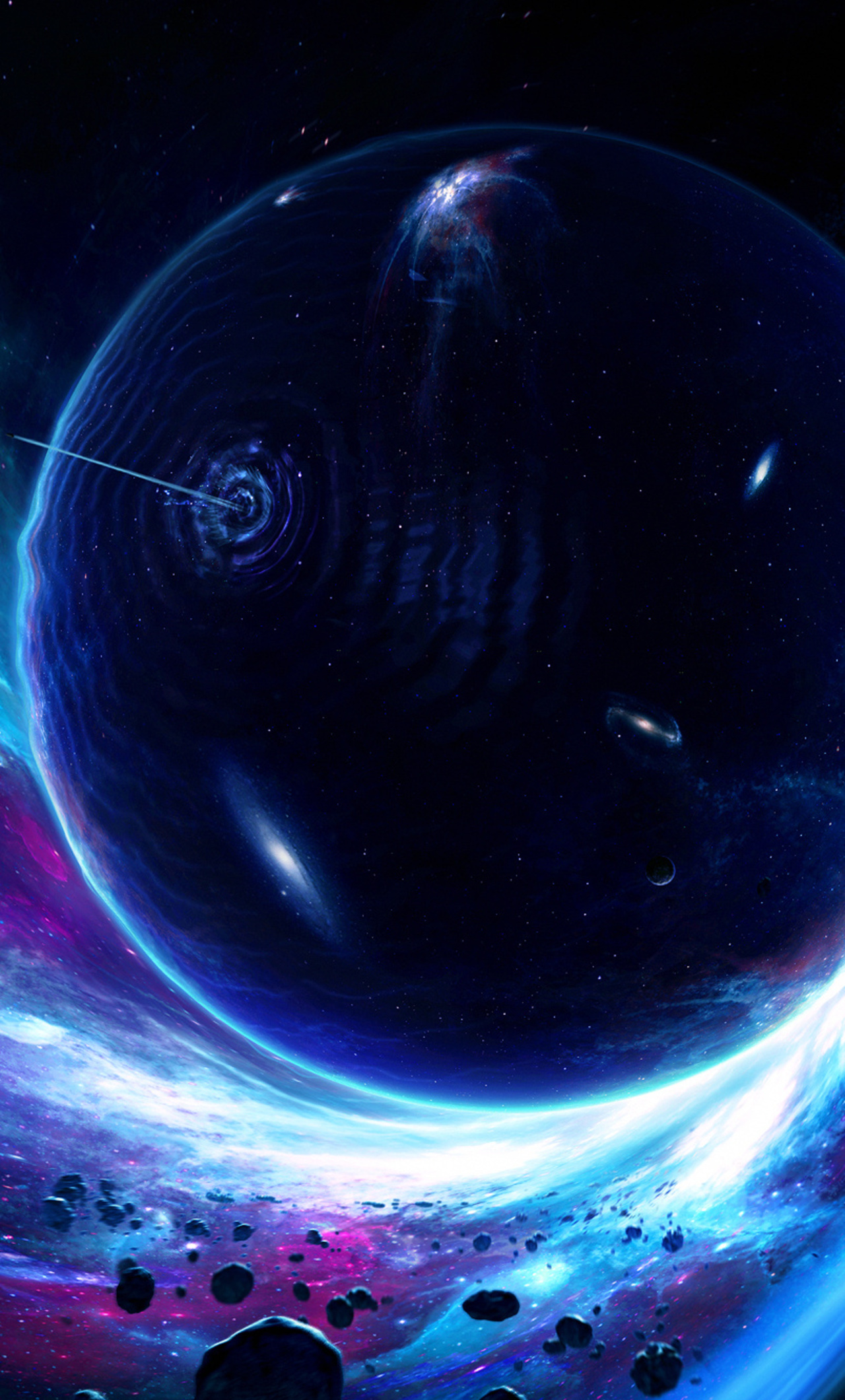 Close-up, Wormhole (Interstellar) Wallpaper, 1280x2120 HD Phone