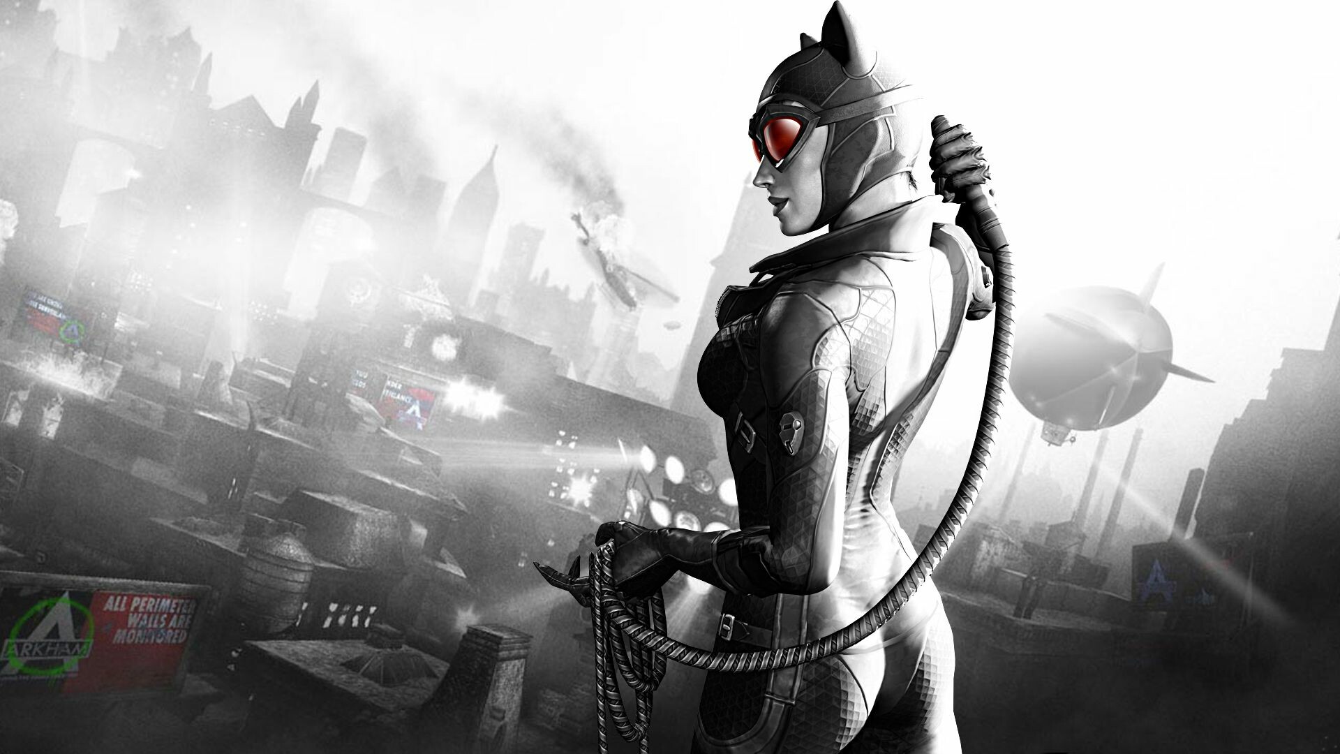 Batman: Arkham City: Catwoman, The only character in the entire Arkham series to be blindfolded. 1920x1080 Full HD Background.