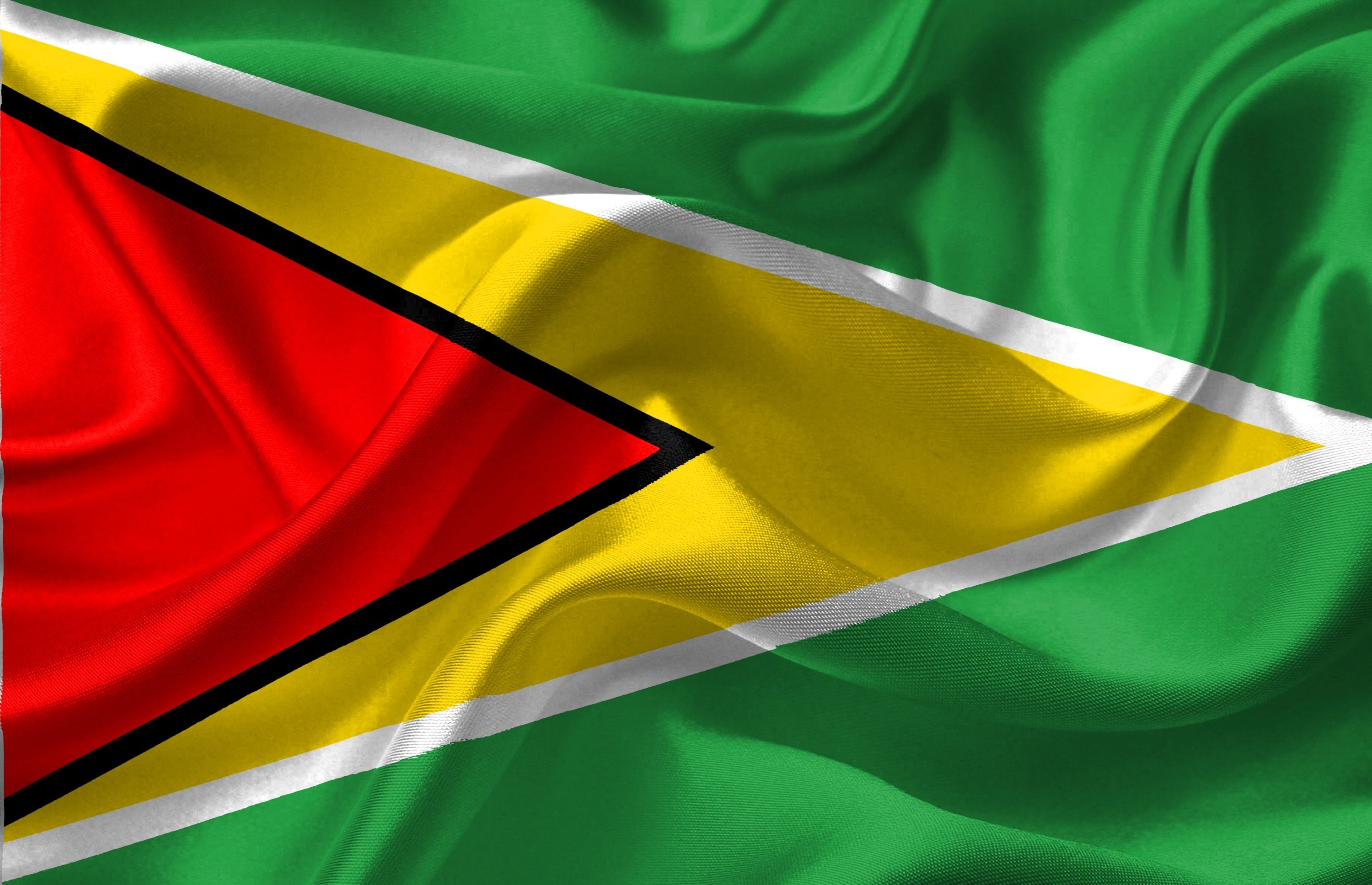 Flag wallpapers, National symbol, Guyanese pride, Patriotic display, 3000x1940 HD Desktop