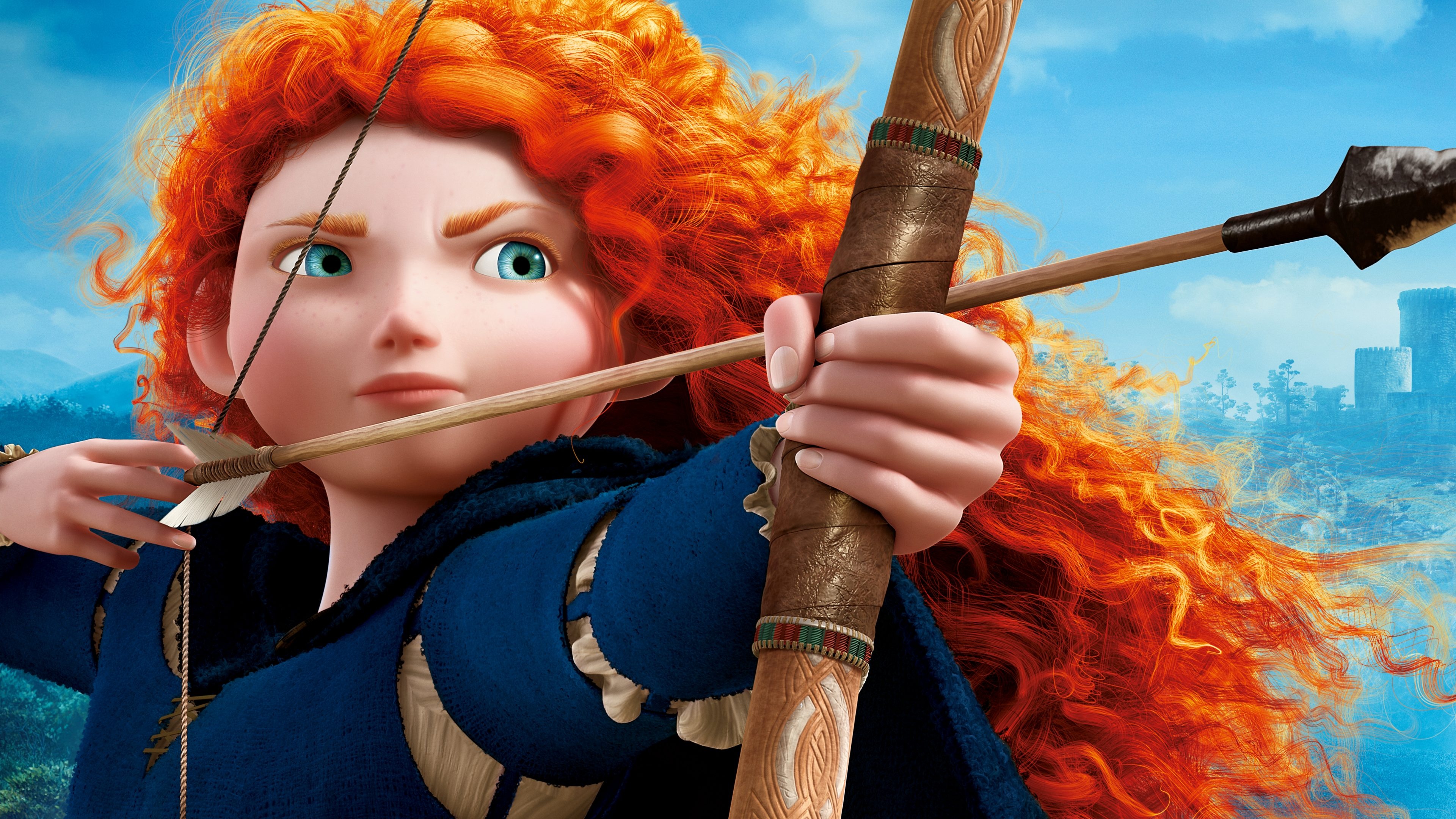 Princess Merida, Brave, Animation, HD Wallpaper, 3840x2160 4K Desktop