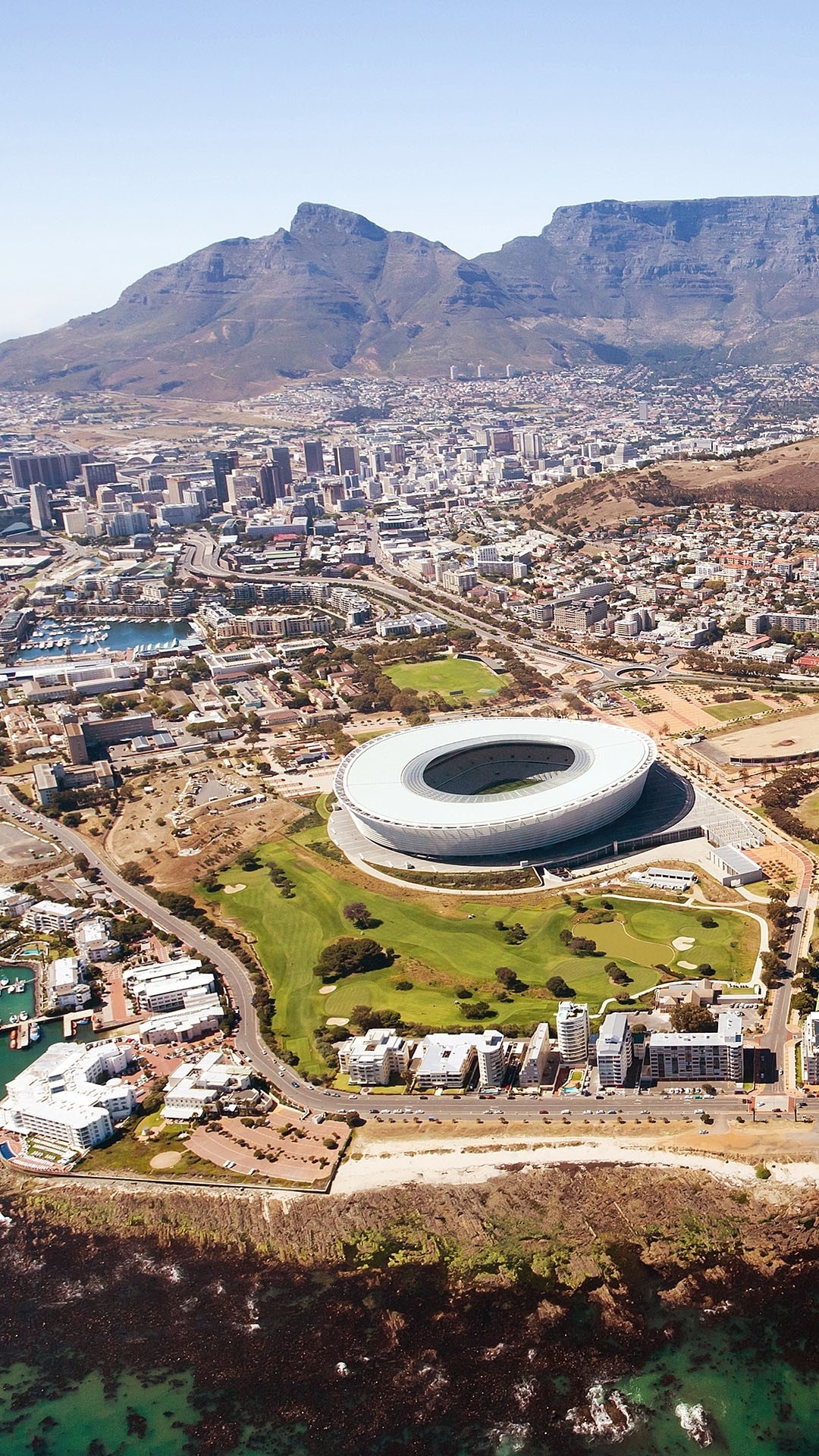 Luftaufnahme von Kapstadt, 1080x1920 Full HD Handy