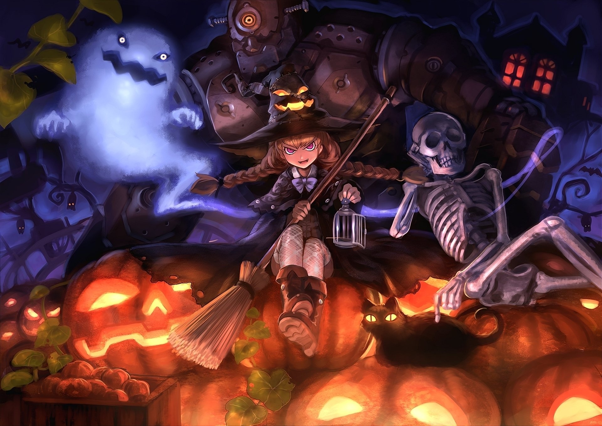 Halloween Anime, Anime Halloween wallpaper, By Atilda, 1920x1360 HD Desktop