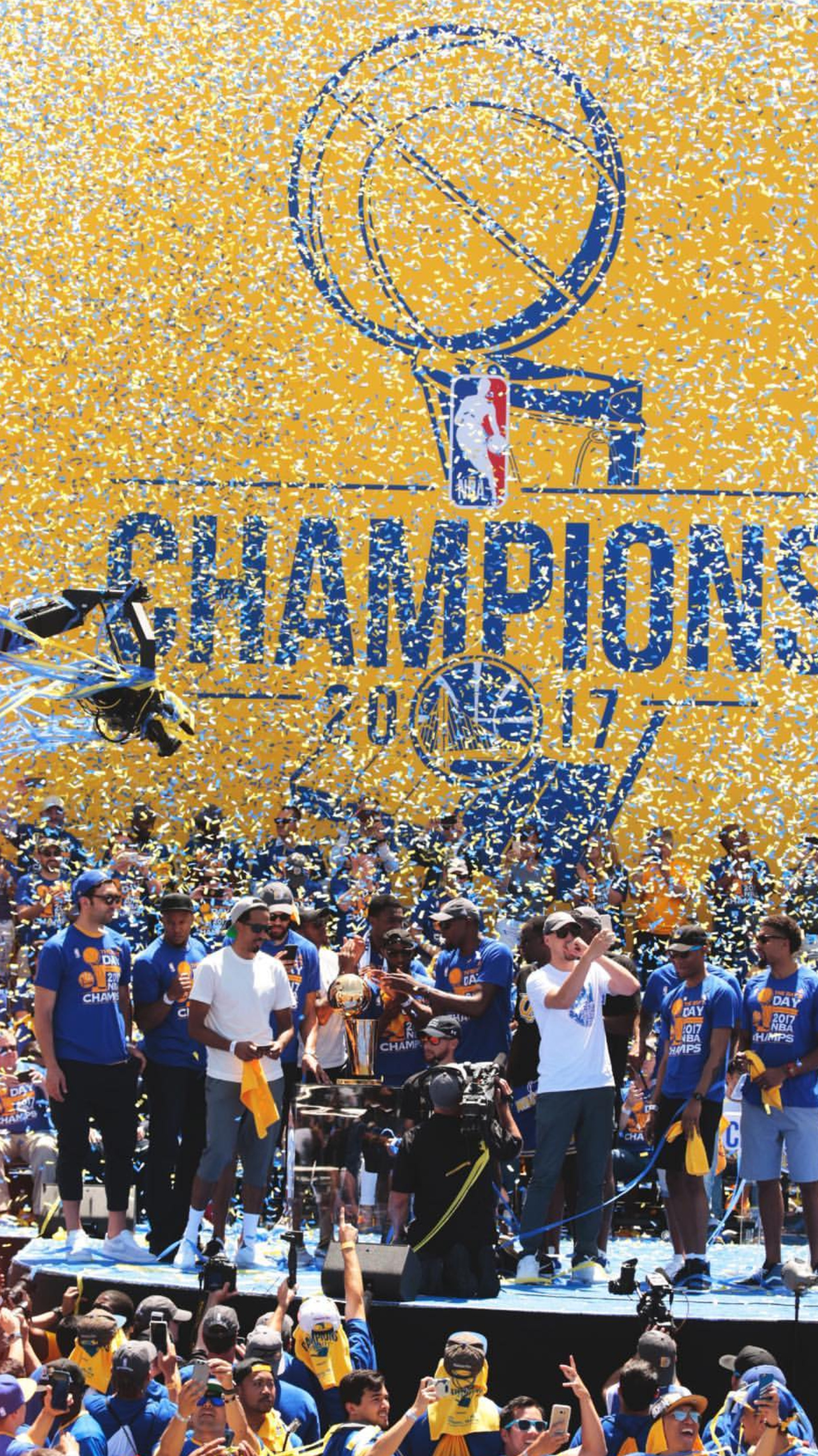 Golden State Warriors: The team defeated Cleveland Cavaliers in the 2017 NBA Finals. 1440x2550 HD Wallpaper.