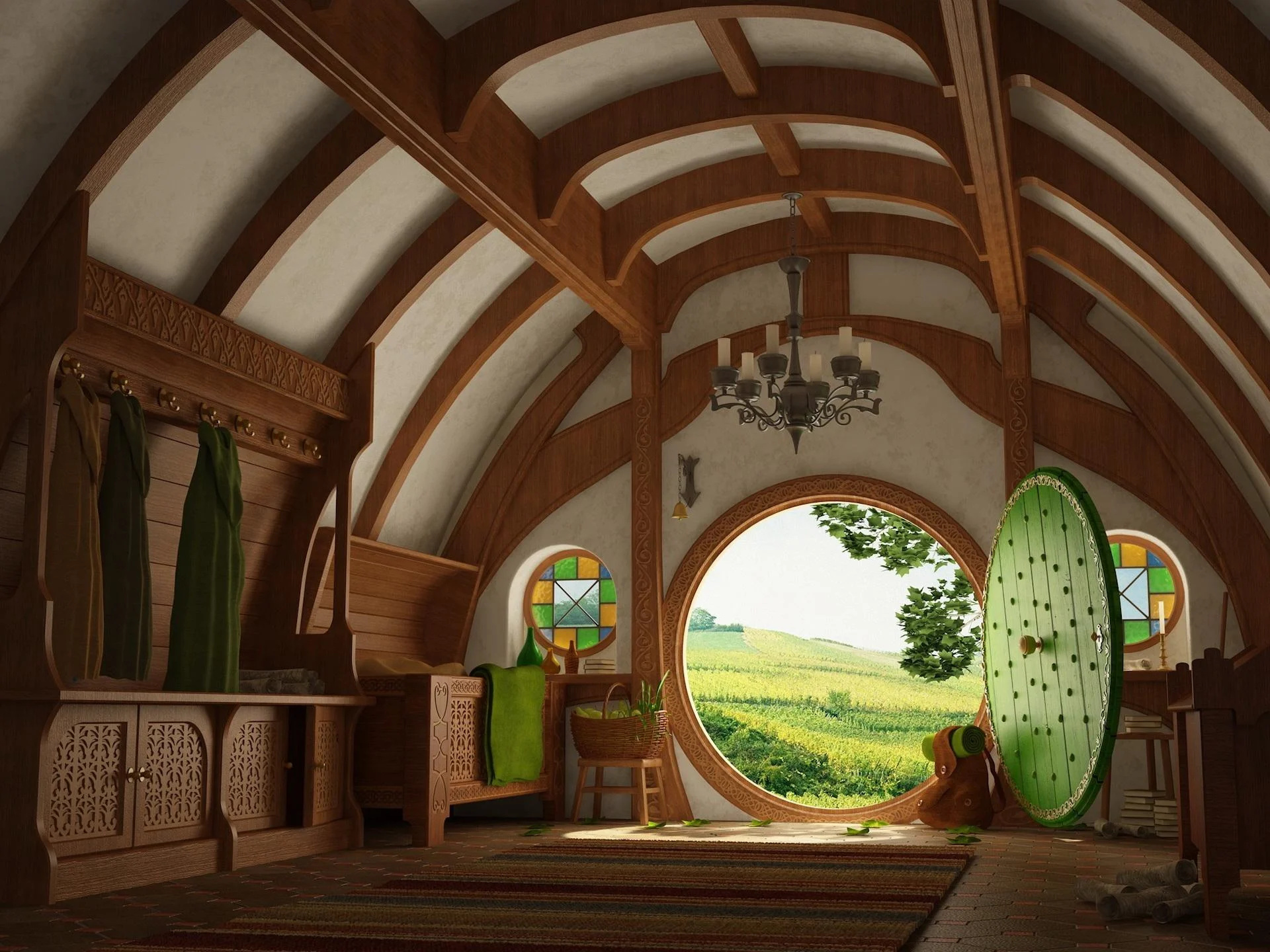 Hobbit hole wallpapers, Top-quality backgrounds, Cozy dwelling, Fantasy haven, 1920x1440 HD Desktop