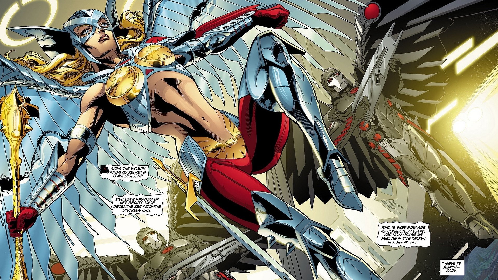 Hawkgirl, High-definition wallpaper, Superhero portrayal, DC Comics, 1920x1080 Full HD Desktop