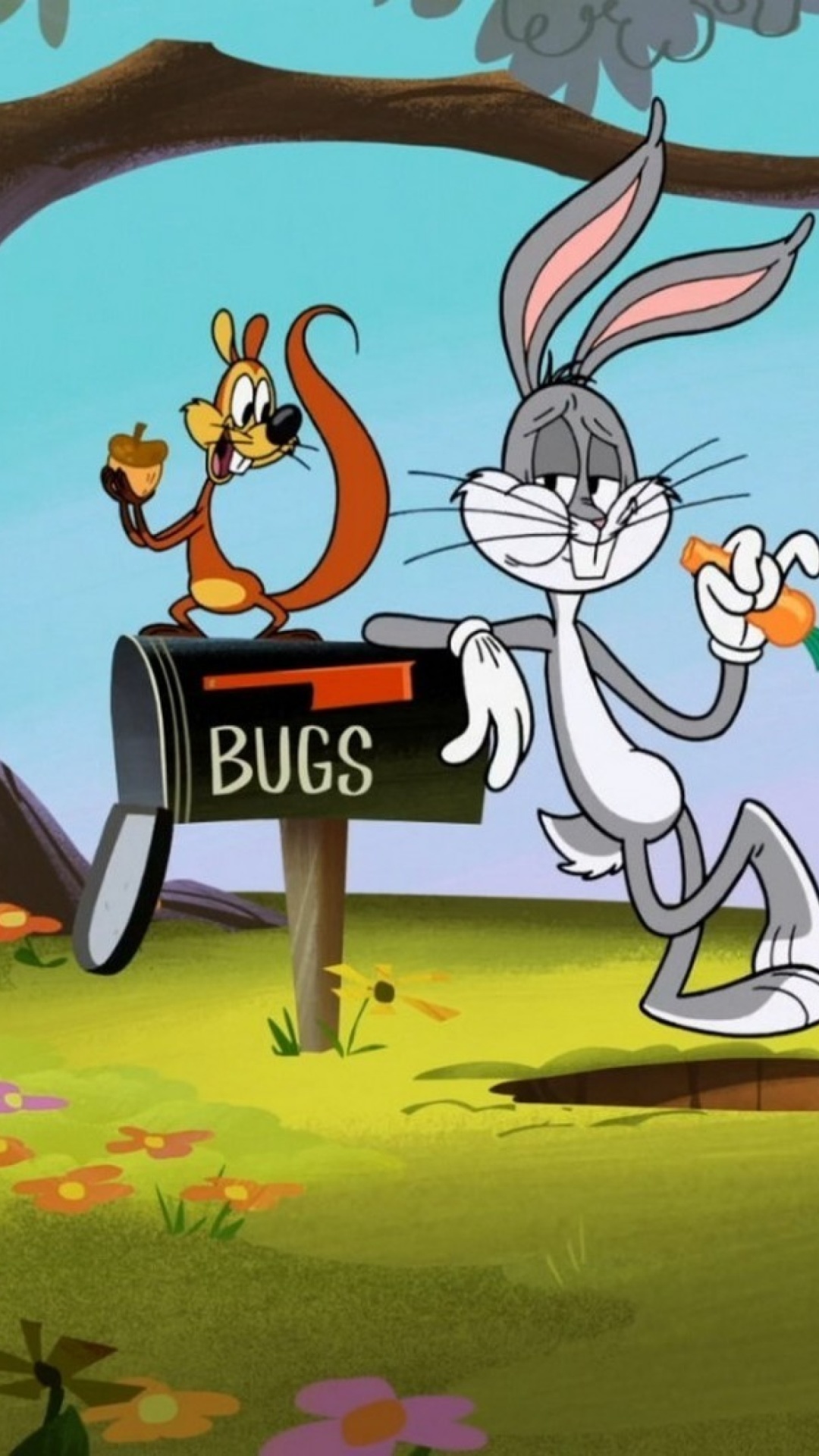 Bugs Bunny, Cartoon, Wabbit, iPhone Wallpaper, 1080x1920 Full HD Handy