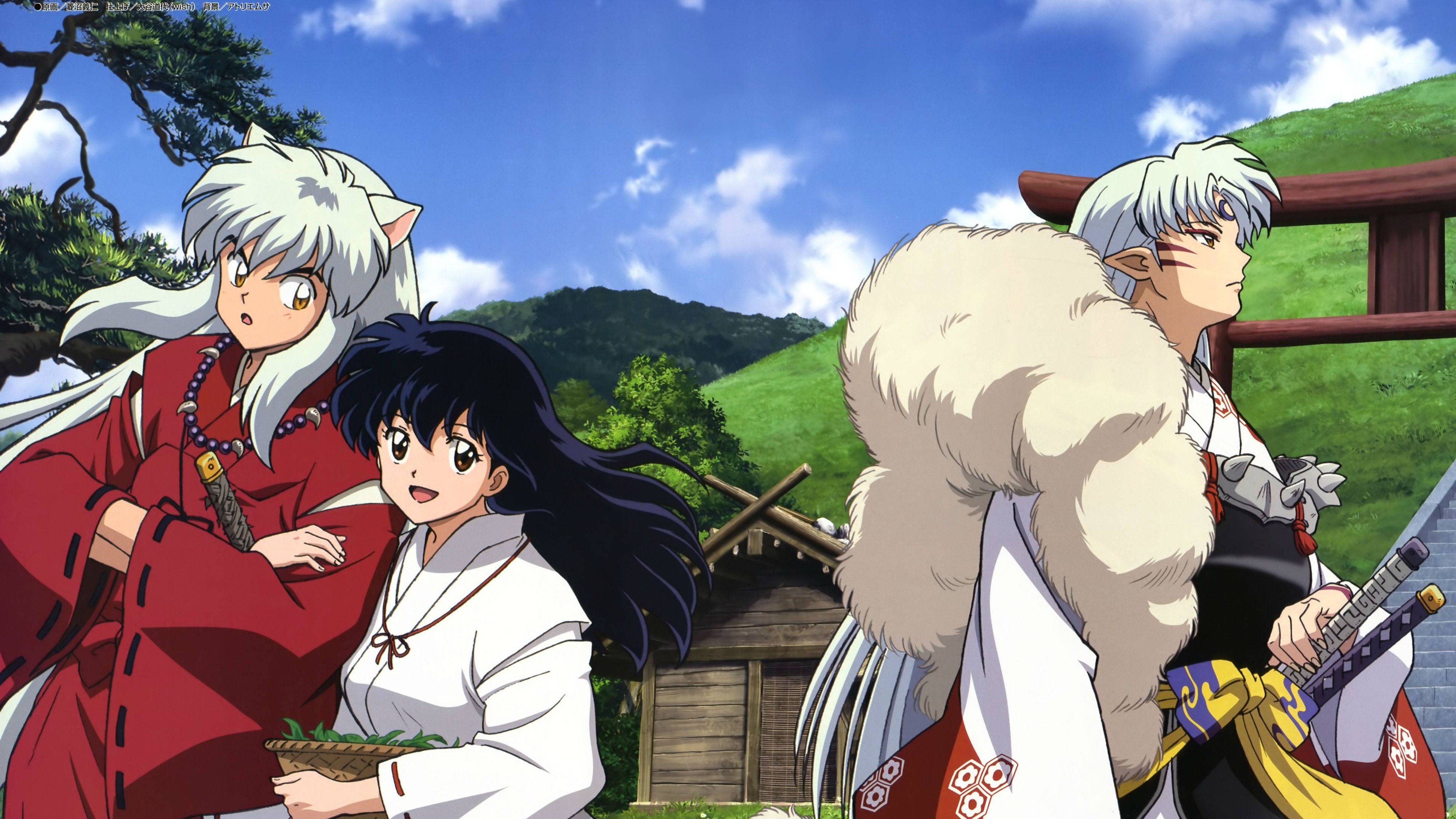 Kagome and InuYasha, Anime couple, Iconic love story, Adventure and danger, 3840x2160 4K Desktop