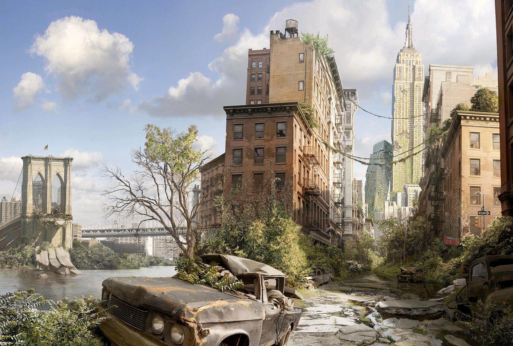 Ghost Town: The settlement that was abandoned as a result of a natural or human-made disaster. 2000x1360 HD Wallpaper.