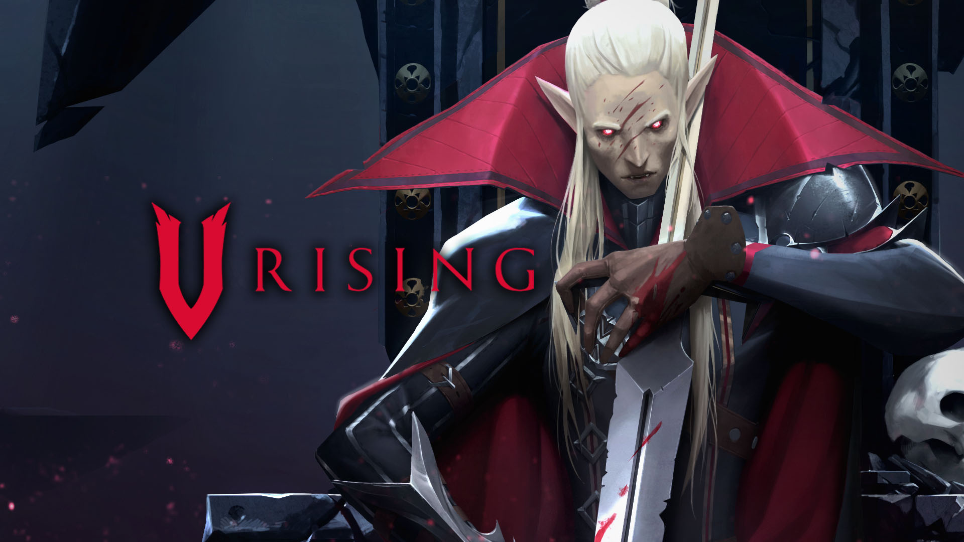V Rising: Windows, Vampire survival RPG, A vampire hunter. 1920x1080 Full HD Background.