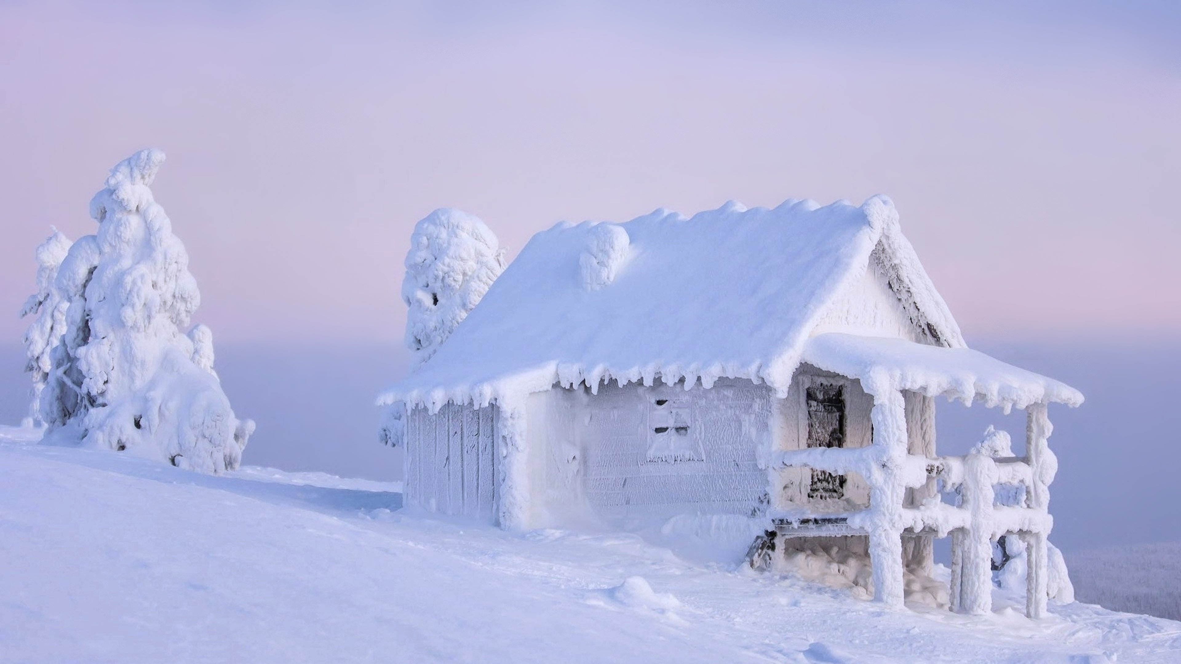 Snowy landscapes, Winter wonderland, Majestic mountains, Serene snowy retreat, 3840x2160 4K Desktop
