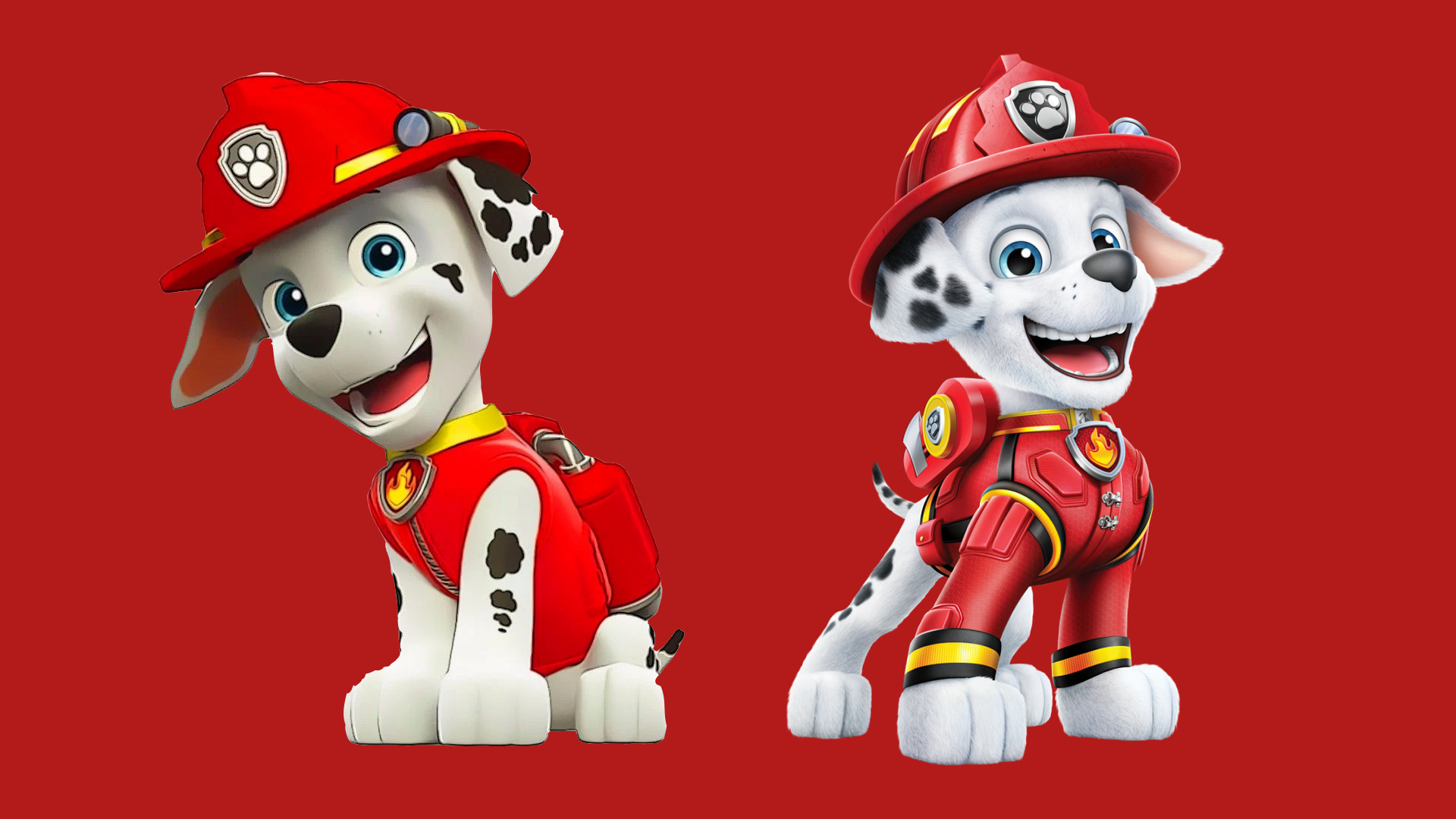 Paw Patrol protagonists, Animated series, Movie comparison, Side by side, 1920x1080 Full HD Desktop